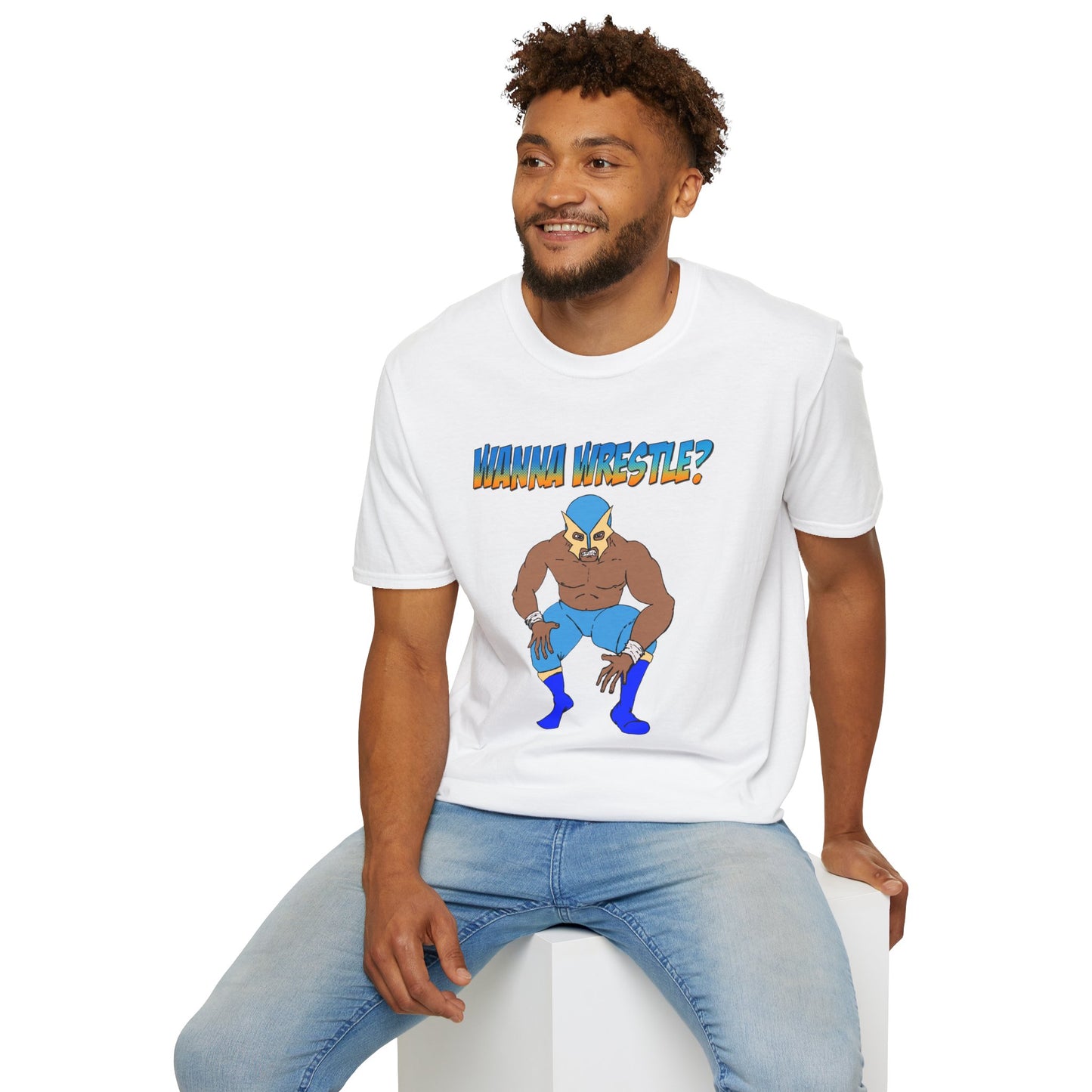 Wanna Wrestle? Unisex Softstyle T-Shirt