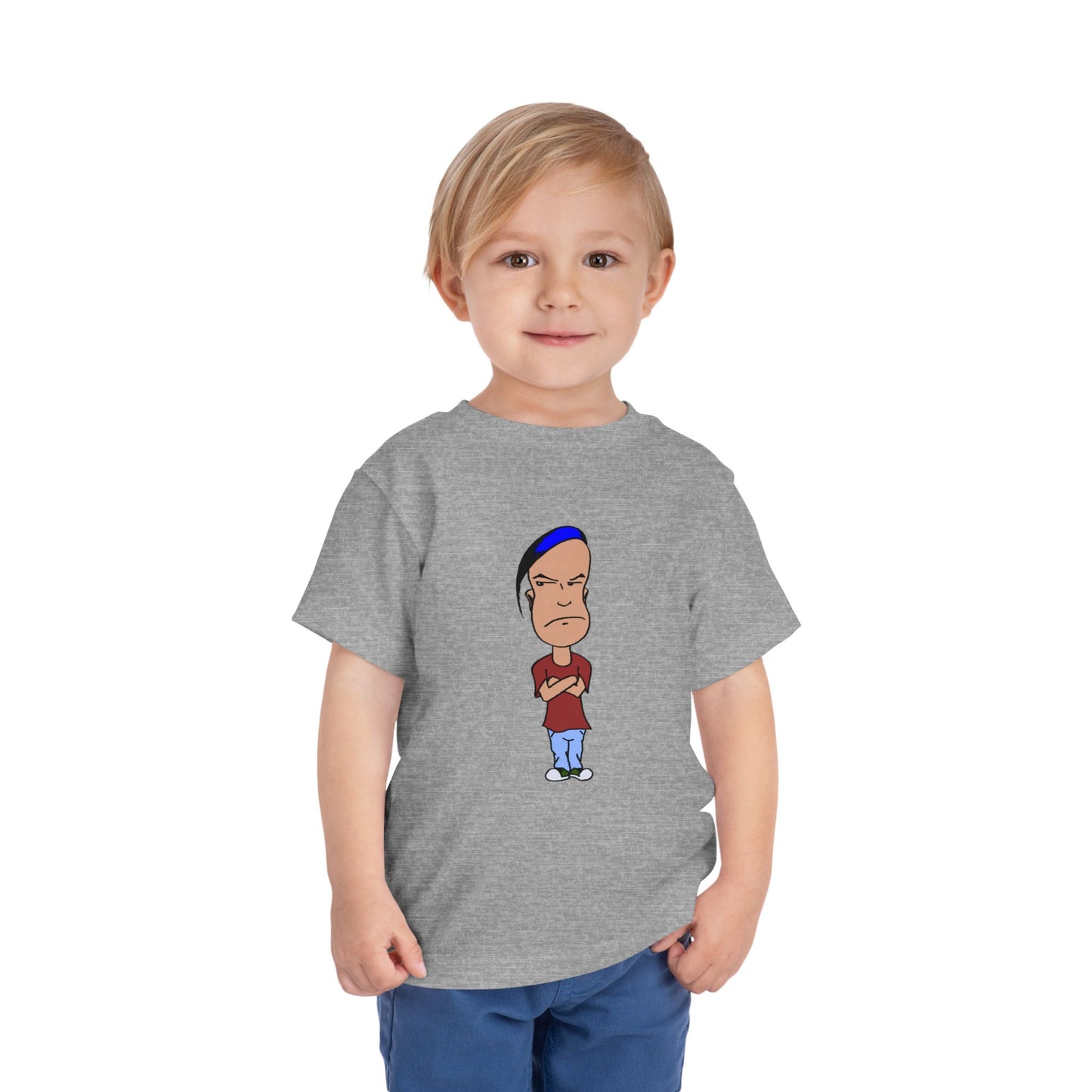 Smug Grumpy Kid Cartoon Toddler Tee