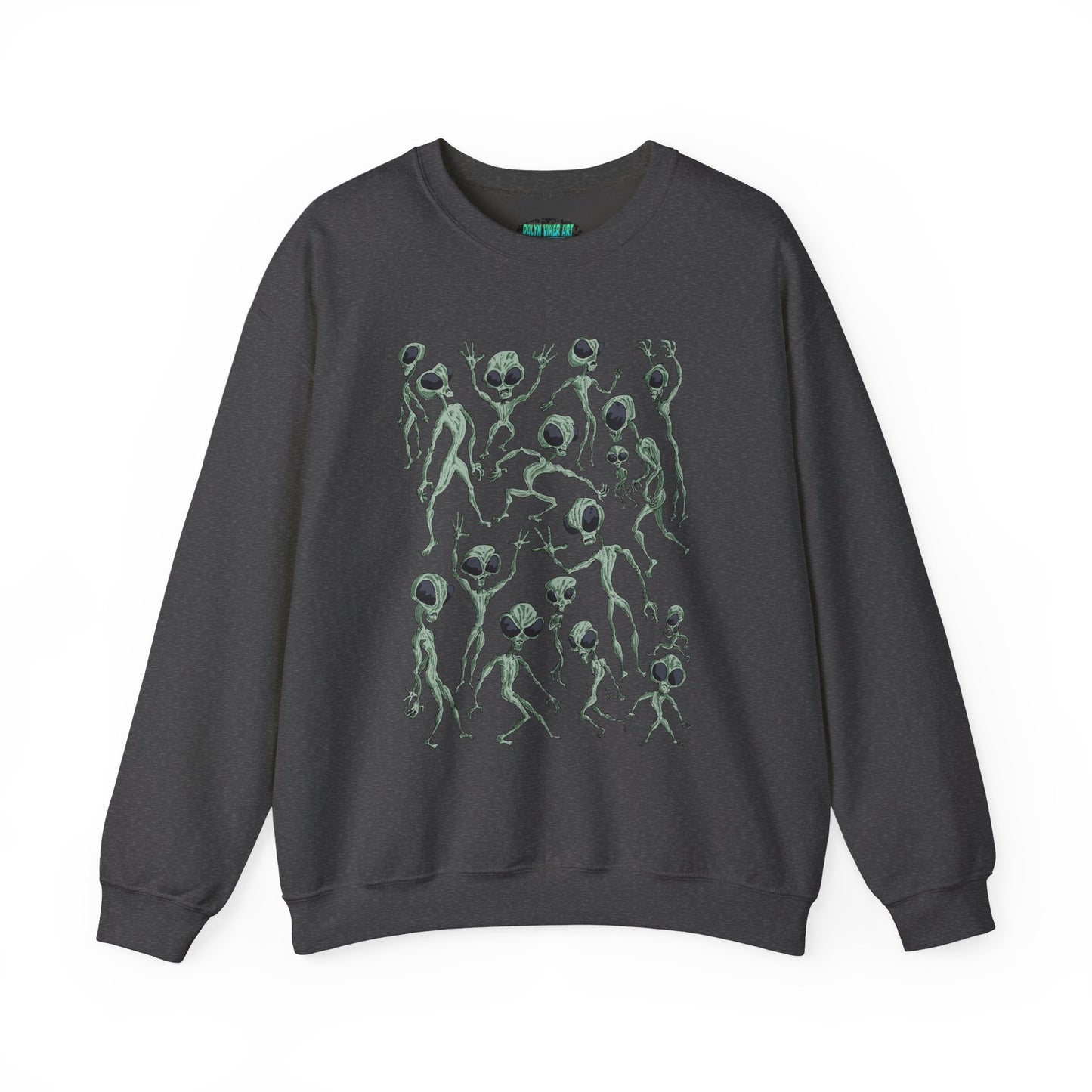 Alien Dance Party Crewneck Sweatshirt – Unisex Heavy Blend