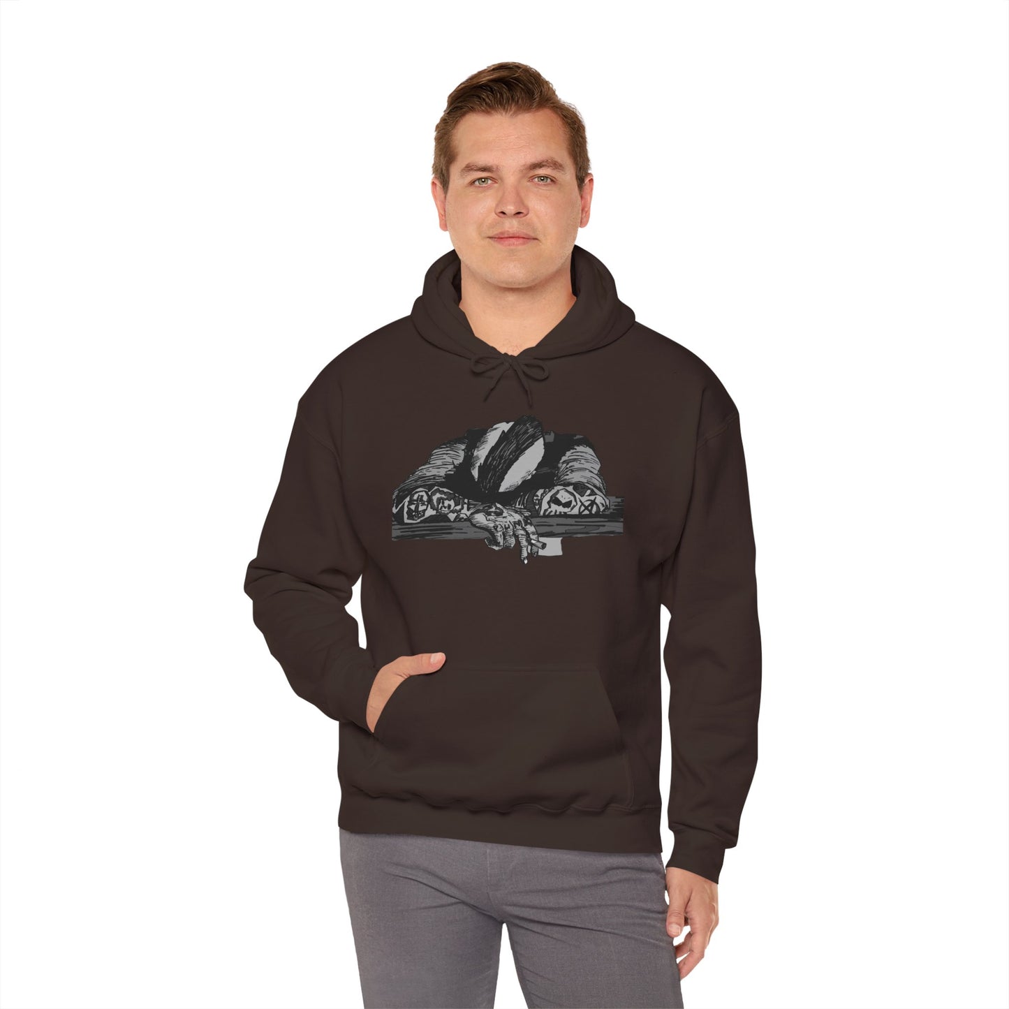 Punk and Done Unisex Hoodie with Artistic Design, Cozy Streetwear, Graphic Sweatshirt for Casual Vibes, Perfect Gift for Any Occasion