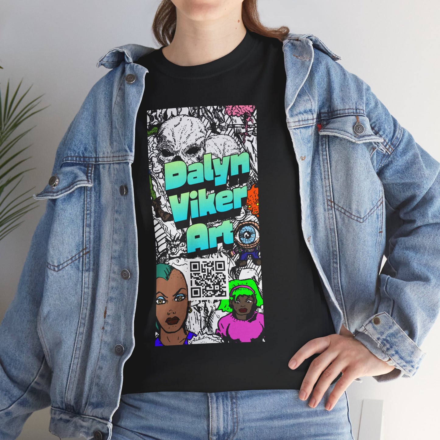 Graphic Art T-Shirt — "Dalyn Viker Art" Vertical Collage Tee