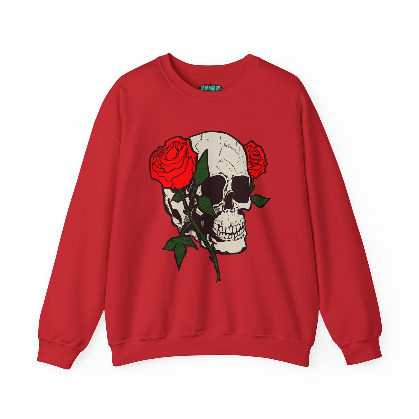 Skull and Roses Crewneck Sweatshirt