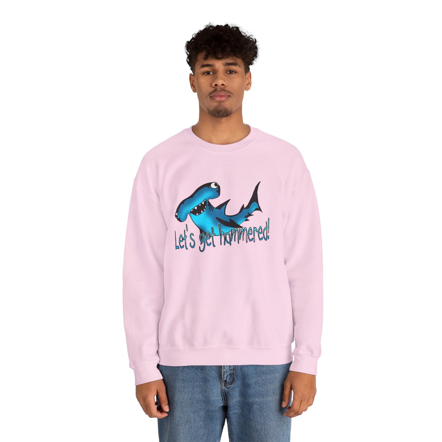 Harley Hammerhead Playful Shark Sweatshirt - 'Let's Get Hammered' Crewneck