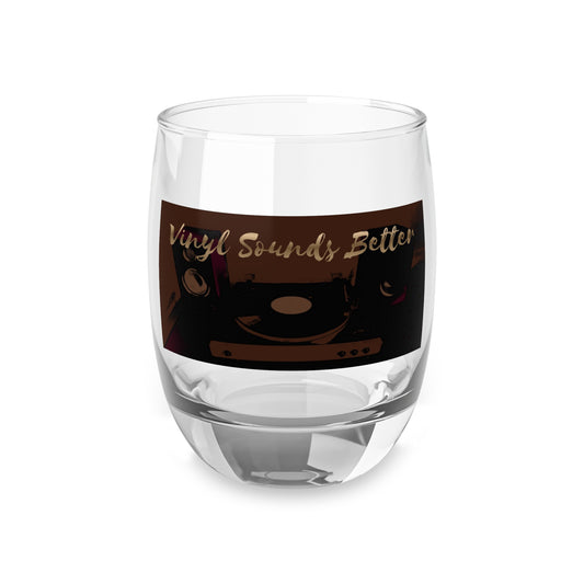 Vinyl Sounds Better Whiskey Glass — Retro Turntable Whiskey Tumbler for Music Lovers