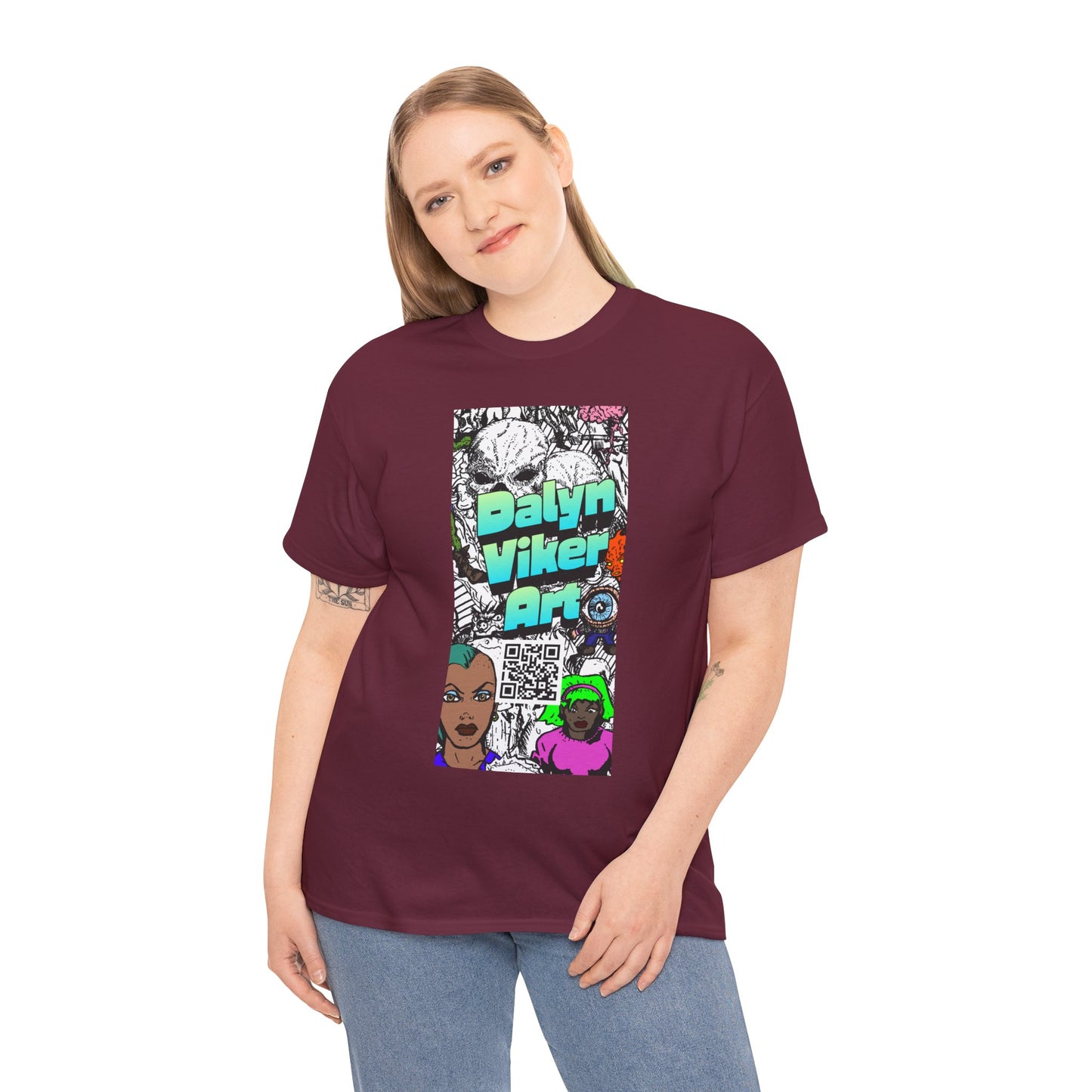 Graphic Art T-Shirt — "Dalyn Viker Art" Vertical Collage Tee