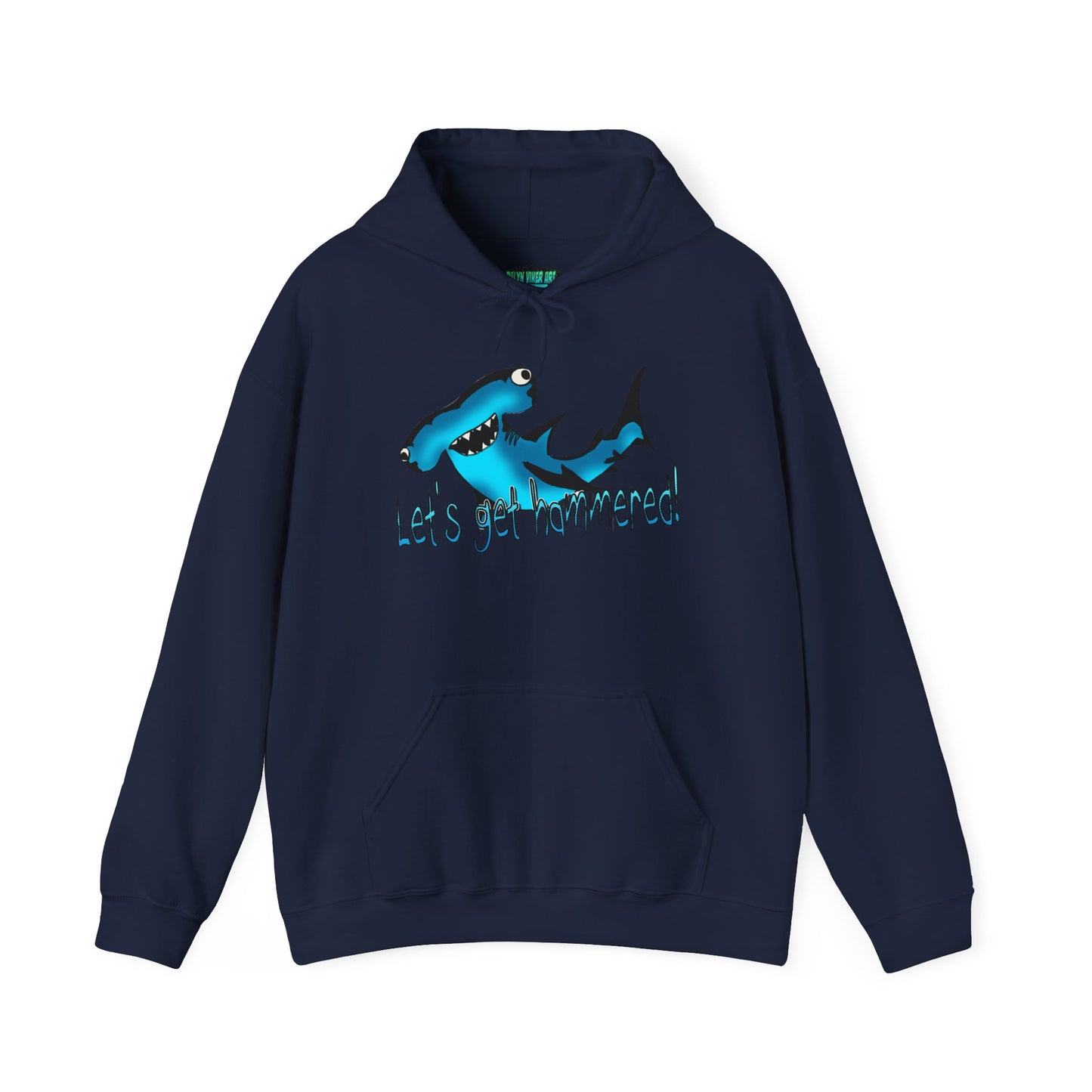 Let's Get Hammered Shark-Themed Unisex Hoodie: Let's Get Fin-tastic, Casual Wear, Gift for Ocean Lovers, Beach Party, Summer Fun