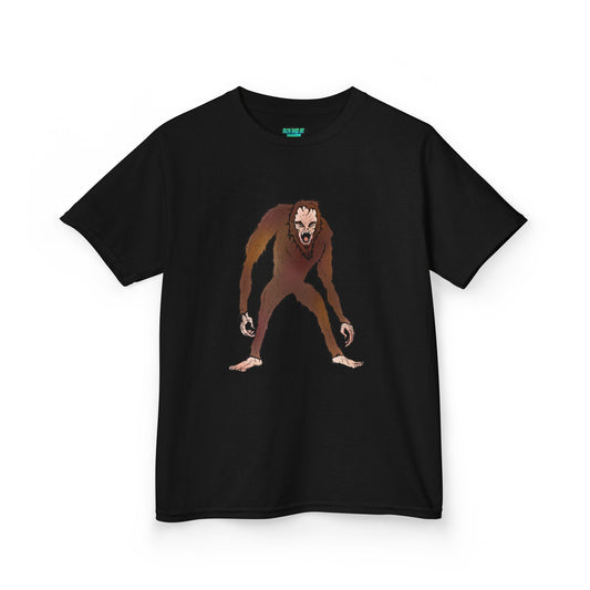 Kids Tee — Playful Sasquatch/Yeti Monster Graphic