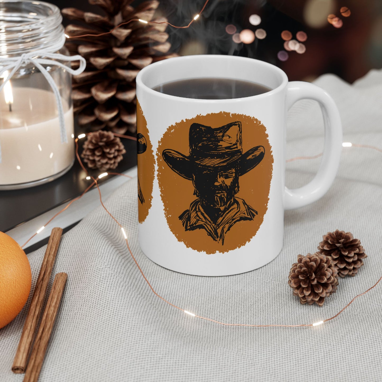 Southwestern Cowboy Ceramic Mug, (11oz)