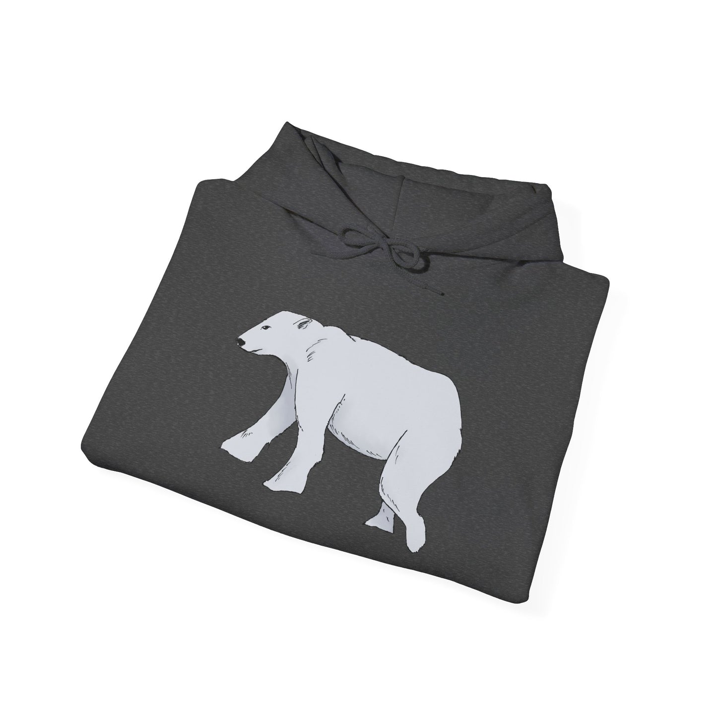 Cozy Polar Bear Hoodie - Warm Winter Fashion, Unisex Sweatshirt, Gift for Animal Lovers, Perfect for Cold Days, Cute Outdoor Wear