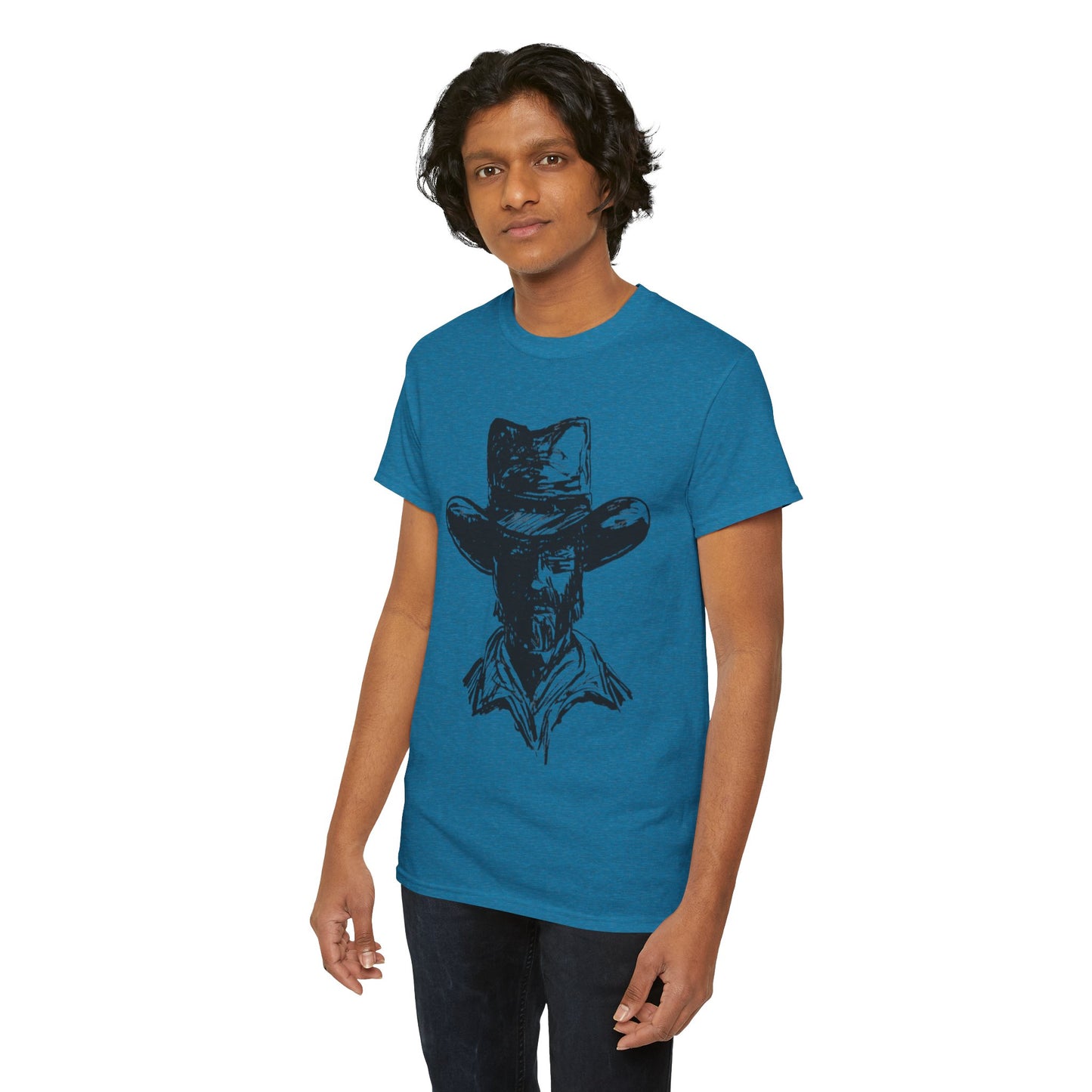 Rustic Cowboy Graphic Unisex Heavy Cotton Tee