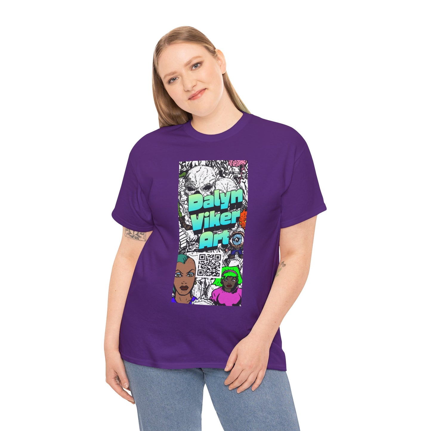 Graphic Art T-Shirt — "Dalyn Viker Art" Vertical Collage Tee