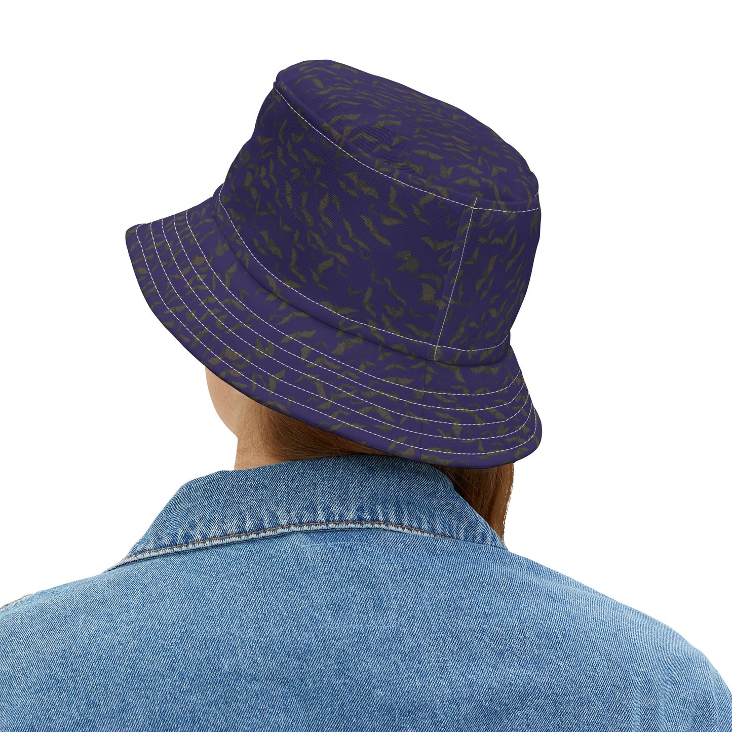 Nighttime Bats Bucket Hat, Trendy Sun Hat for Summer, Funky Outdoor Accessory, Perfect for Festivals, Travel and Beach Days