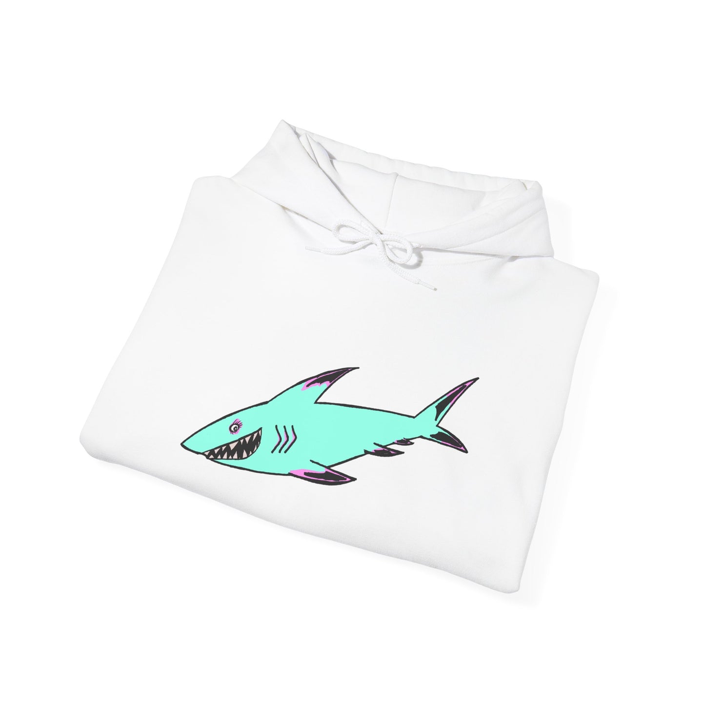 Shark Graphic Unisex Hoodie, Fun Casual Wear, Beach Lover's Gift, Relaxing Lounge Sweatshirt, Unique Gift for Any Occasion