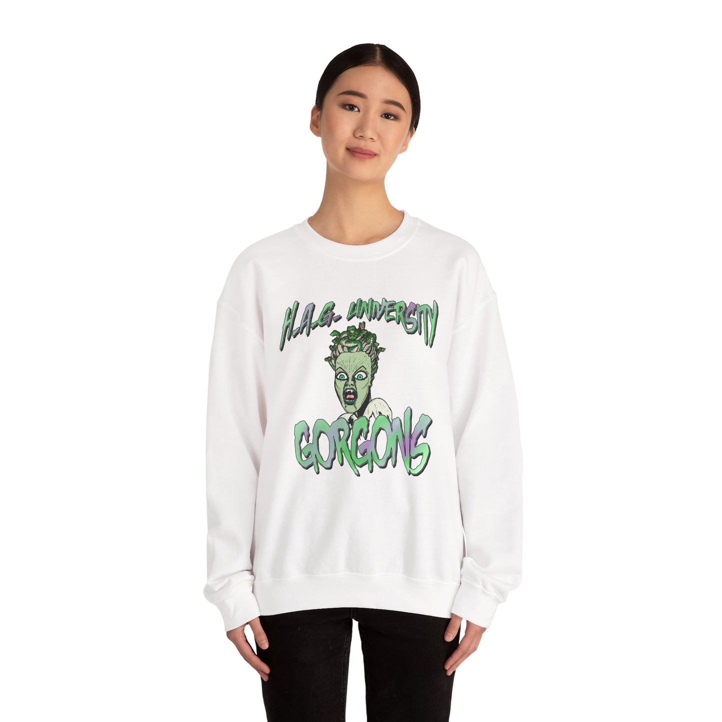 HAG University GORGONS Crewneck Sweatshirt – Unisex Heavy Blend