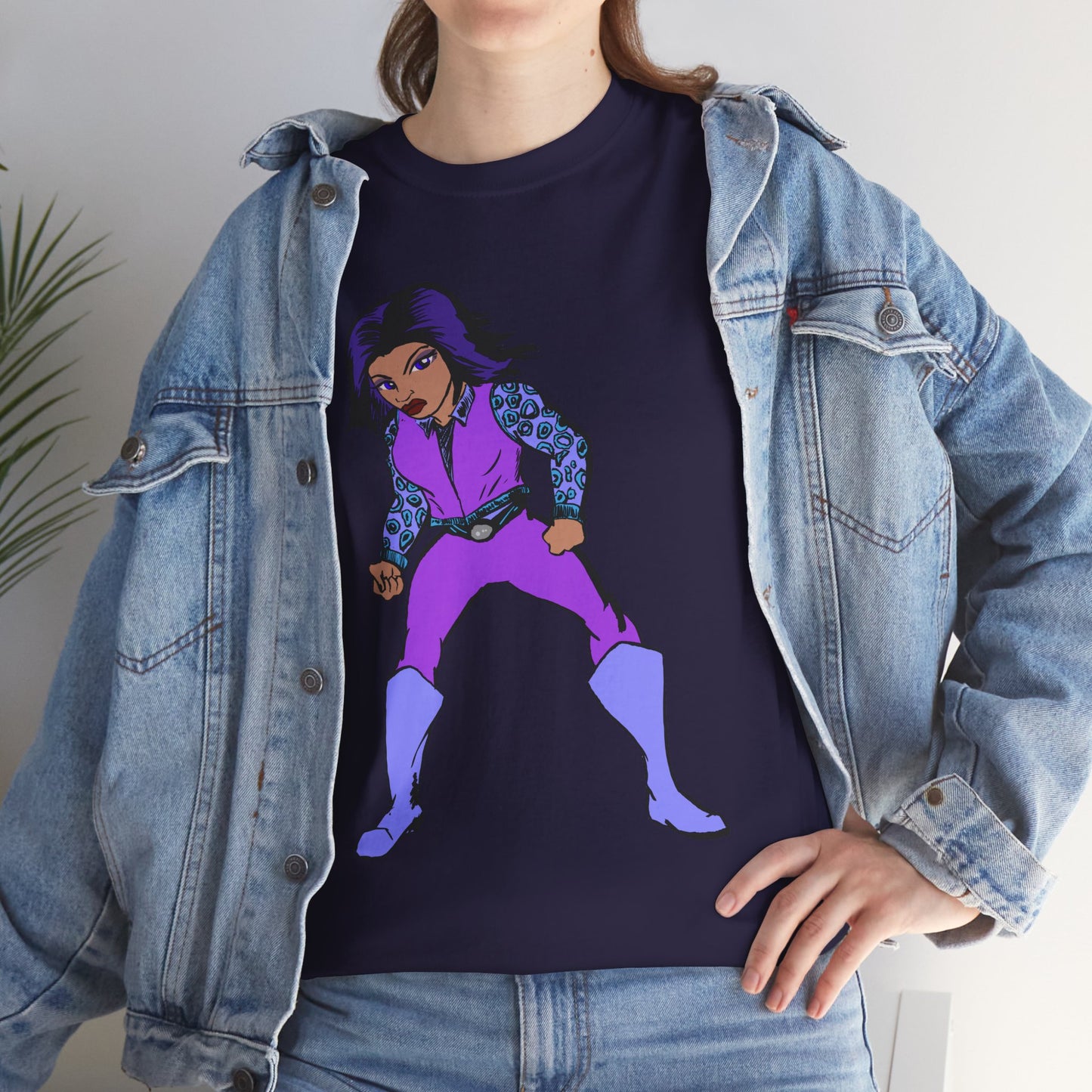 Retro Cartoon Hero Woman Character Unisex Heavy Cotton Tee, Vintage Graphic Tee, Fun T-Shirt, Gift for Fans, Casual Wear, Everyday Tee