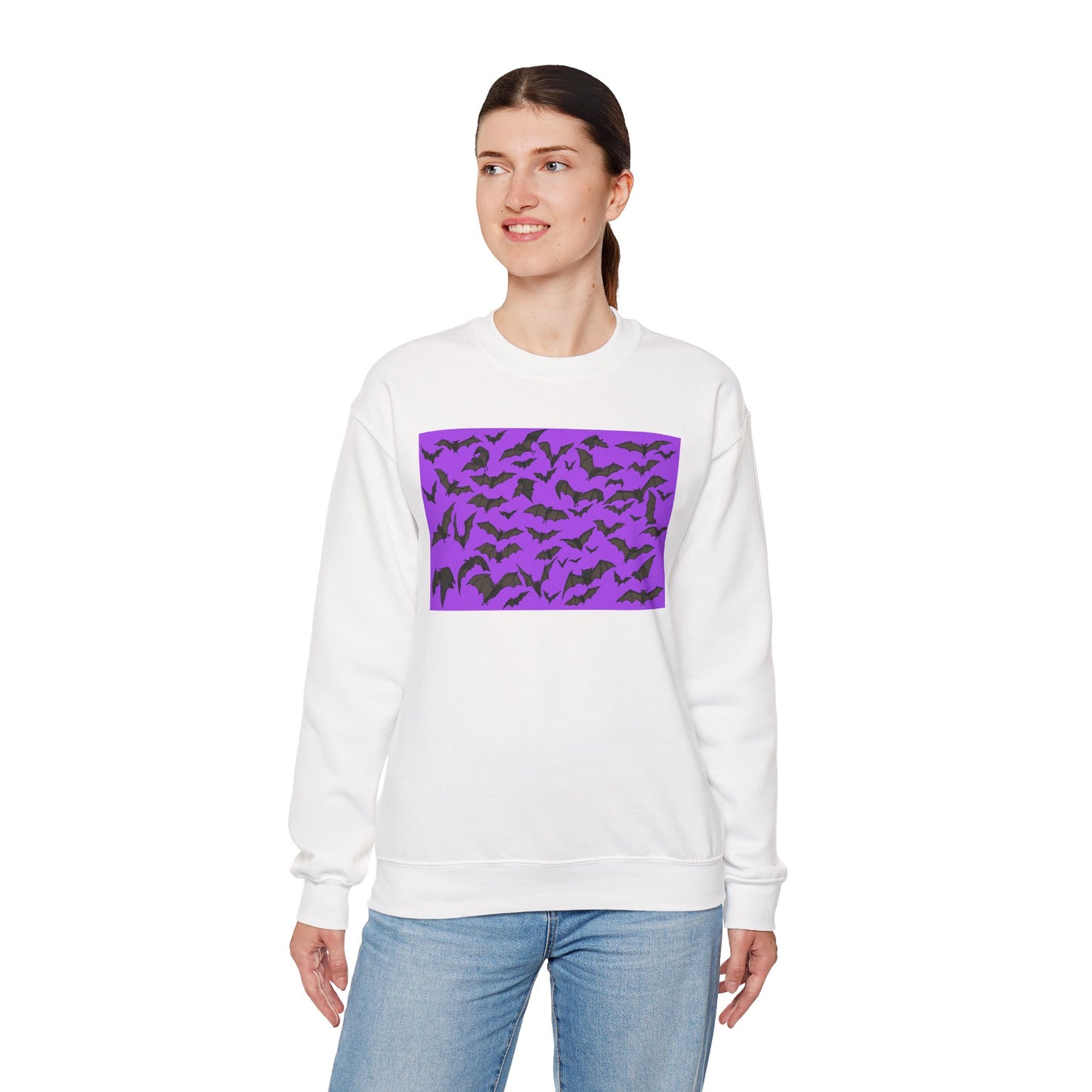 Spooky Bat Crewneck Sweatshirt for Halloween