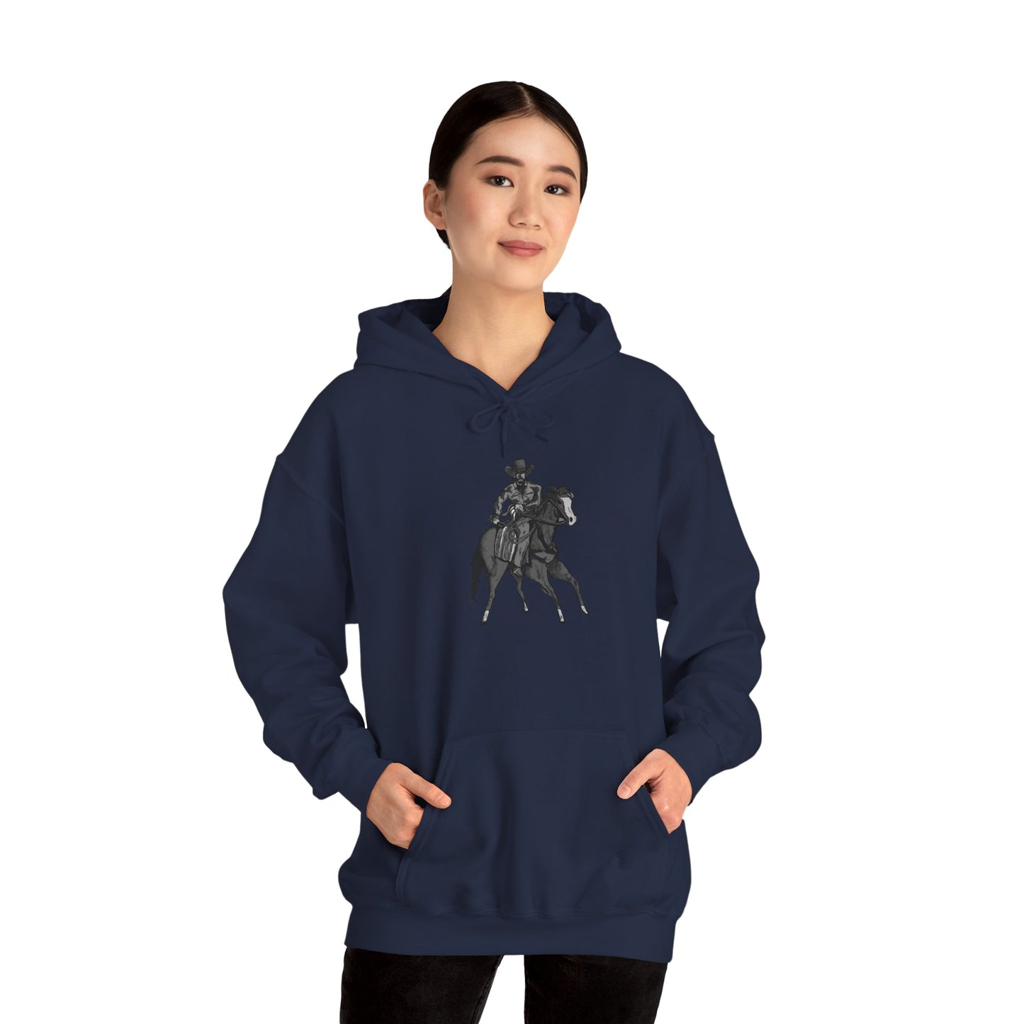 Horseback Rider Silhouette Hoodie – Western Equestrian Graphic Sweatshirt