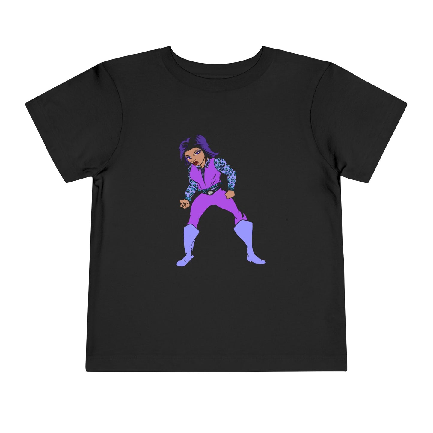 Toddler Tee — Purple Superstar Heroine Graphic Shirt