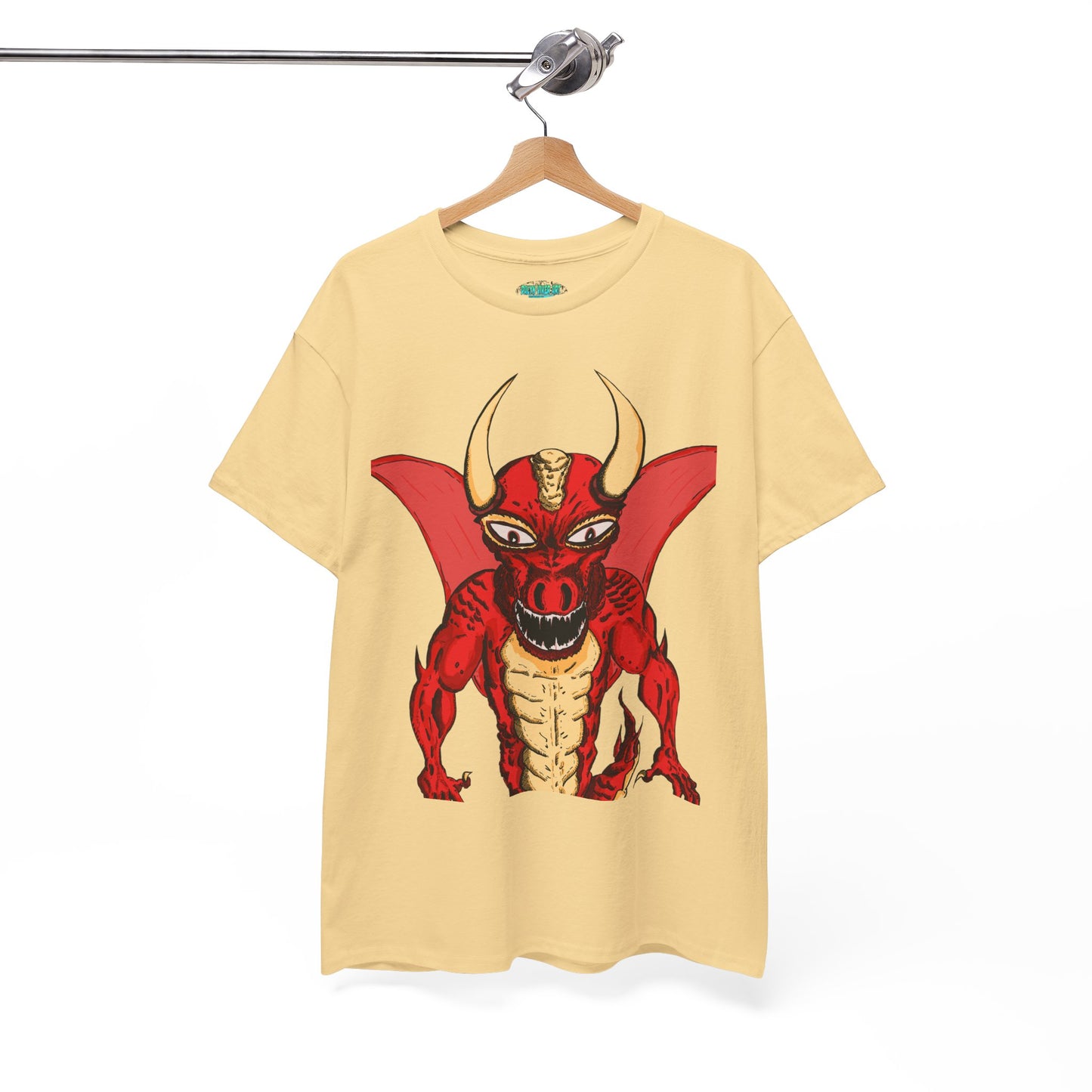Bold Red Dragon Unisex Heavy Cotton Tee | Graphic Shirt for Anime Fans, Party Wear, Casual Outfit, Gift for Him/Her
