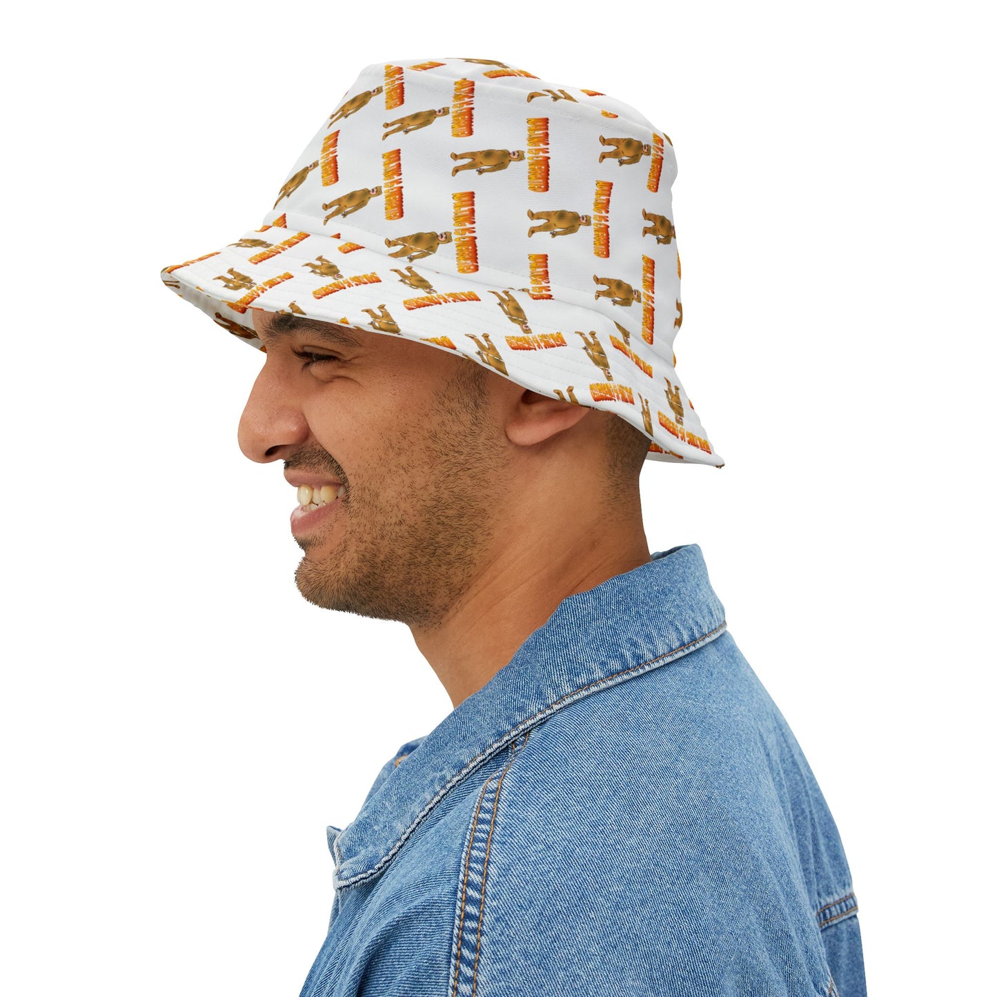 Adulting is Overrated...Funny Bear Pajamas Pattern Bucket Hat - Stylish Summer Accessory for Outdoor Fun