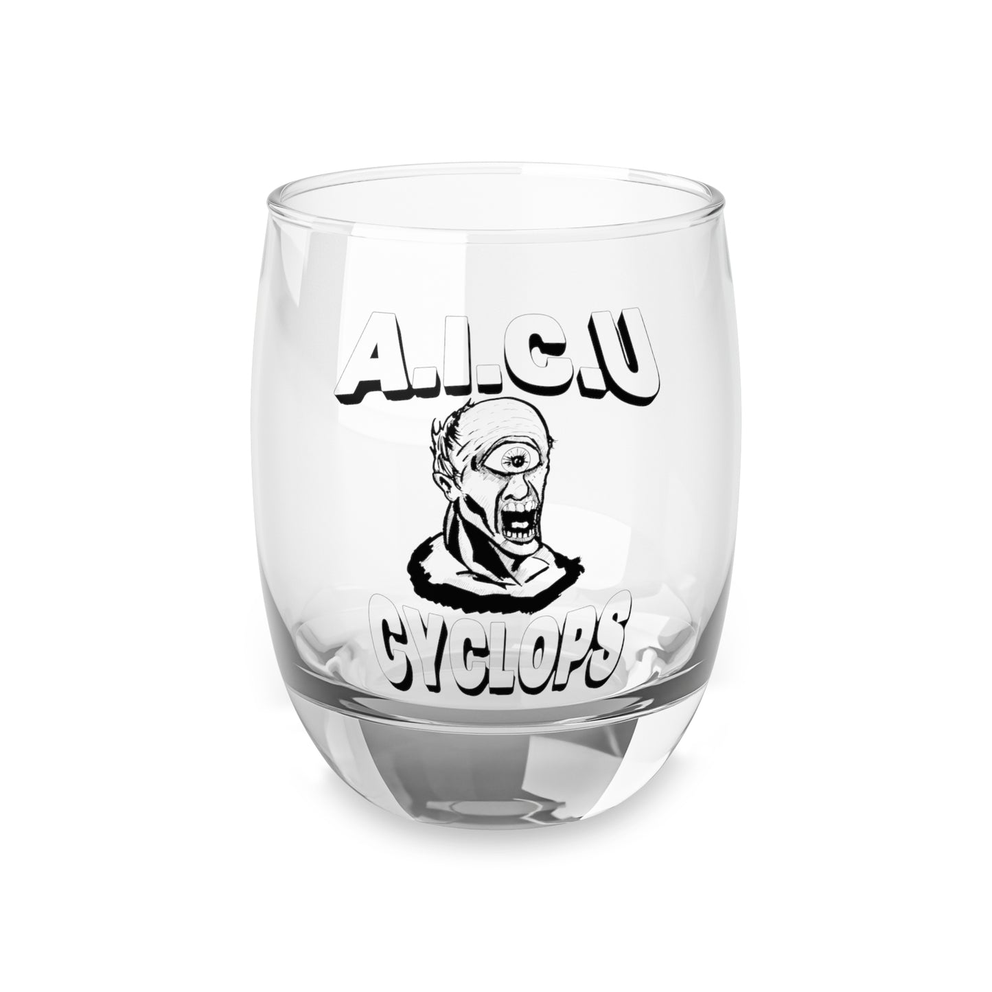 Funny Cyclops Whiskey Glass - Unique A.I.C.U. Gift for Whiskey Lovers