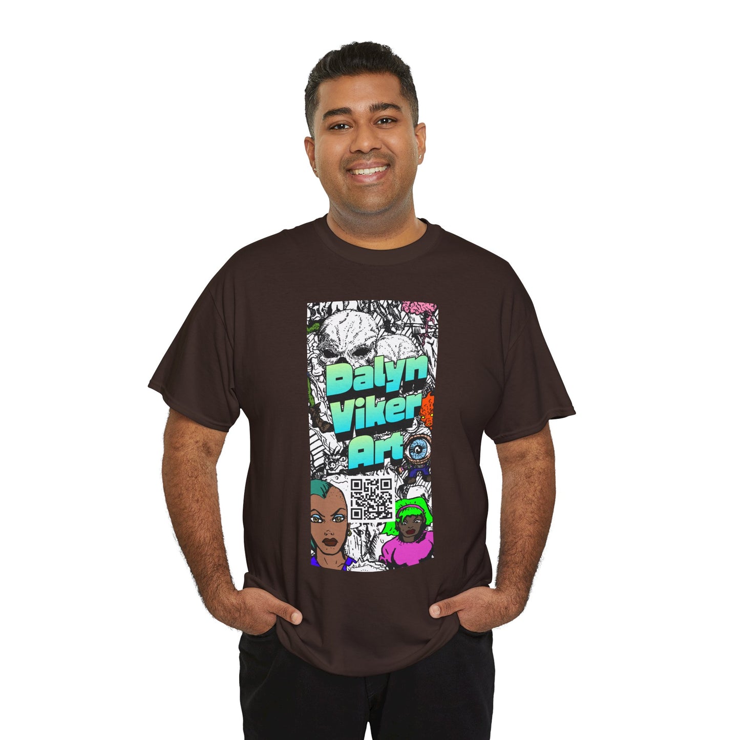 Graphic Art T-Shirt — "Dalyn Viker Art" Vertical Collage Tee