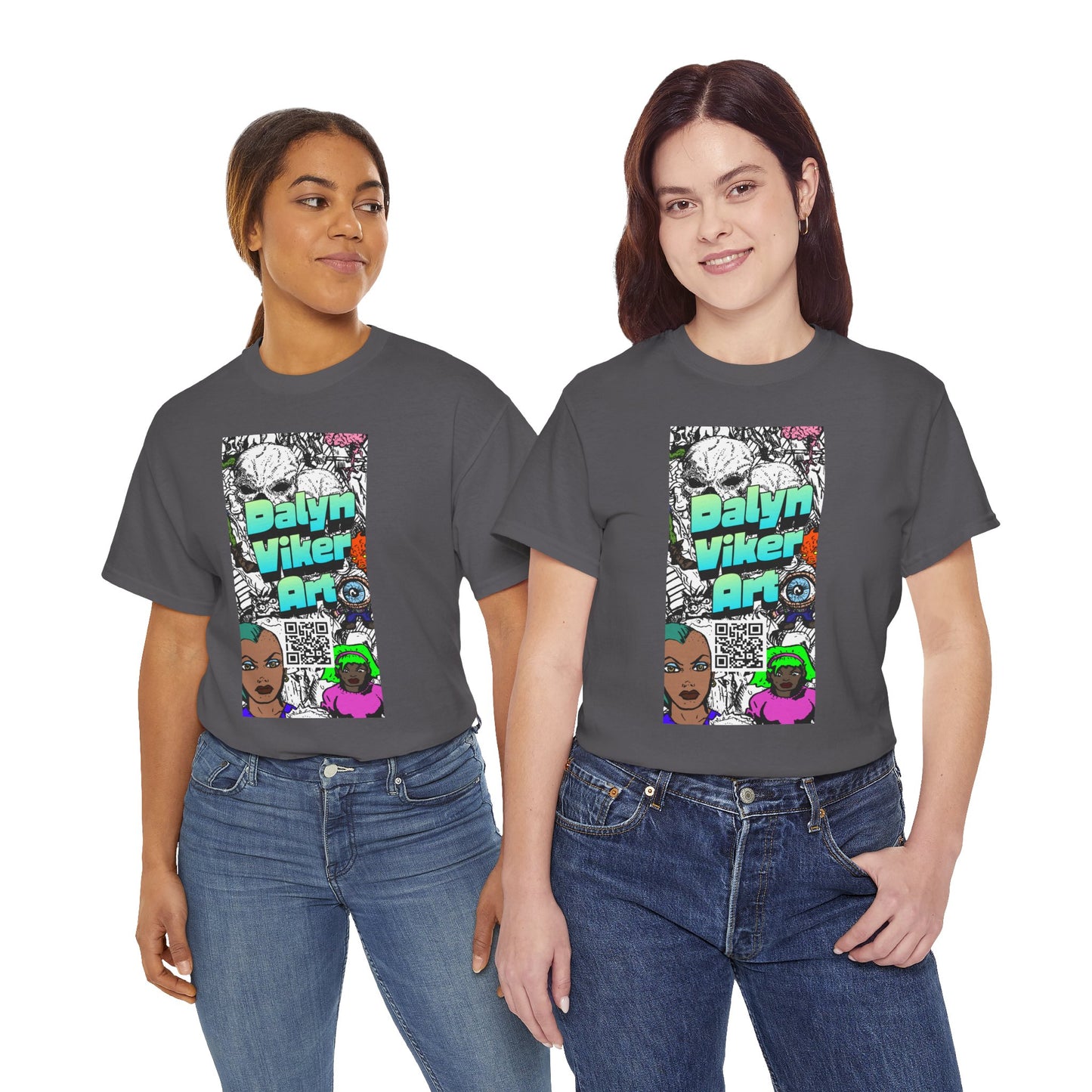 Graphic Art T-Shirt — "Dalyn Viker Art" Vertical Collage Tee