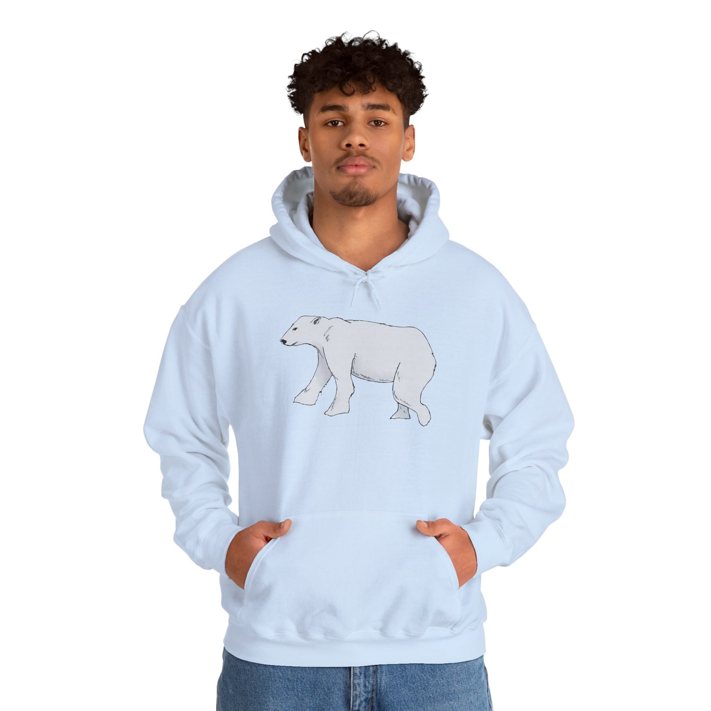 Cozy Polar Bear Hoodie - Warm Winter Fashion, Unisex Sweatshirt, Gift for Animal Lovers, Perfect for Cold Days, Cute Outdoor Wear