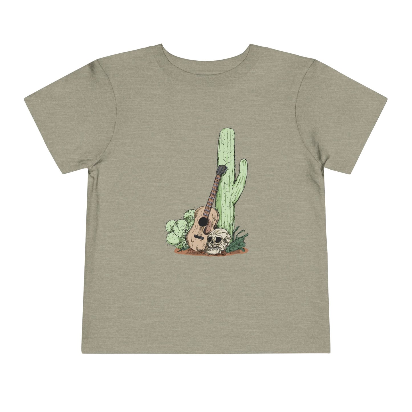 Toddler Tee — Desert Cactus with Guitar Graphic