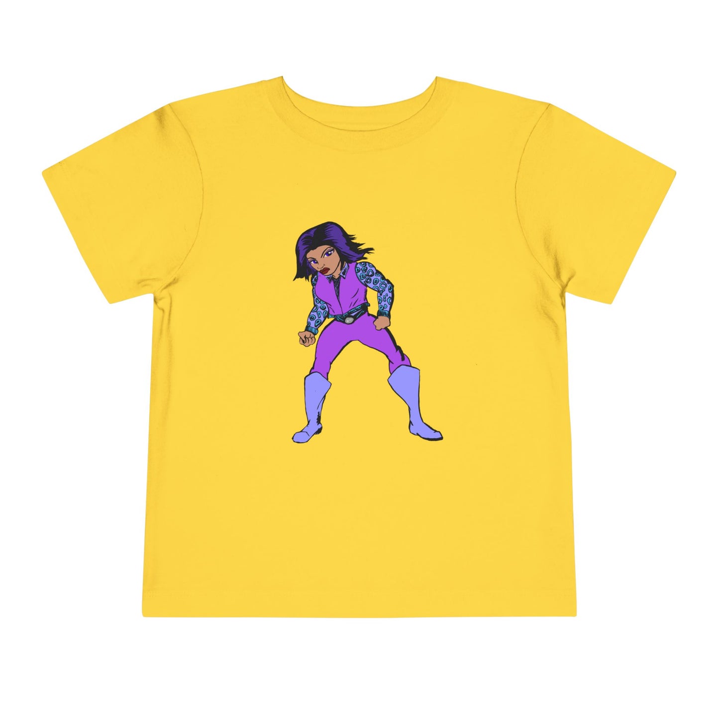 Toddler Tee — Purple Superstar Heroine Graphic Shirt