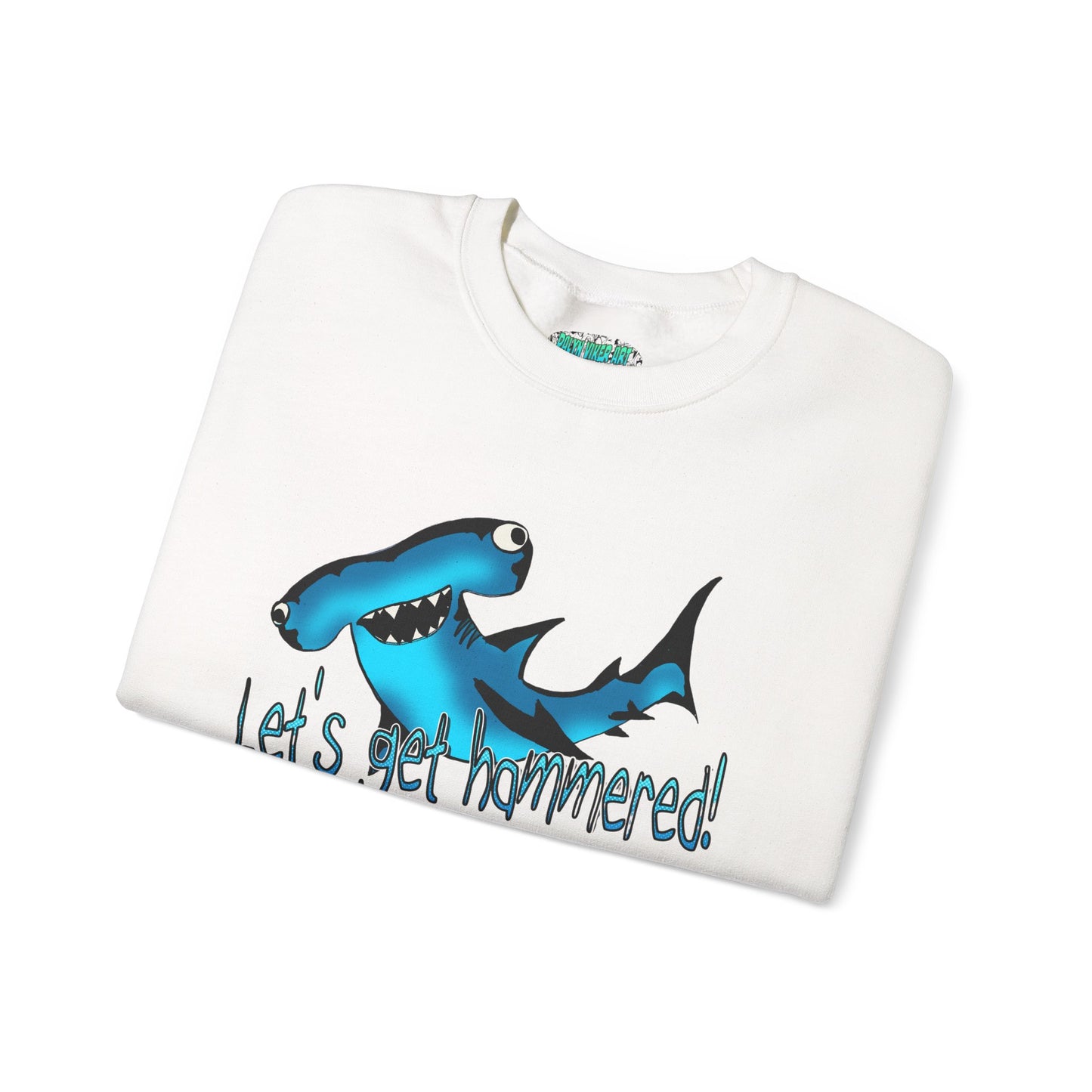 Harley Hammerhead Playful Shark Sweatshirt - 'Let's Get Hammered' Crewneck