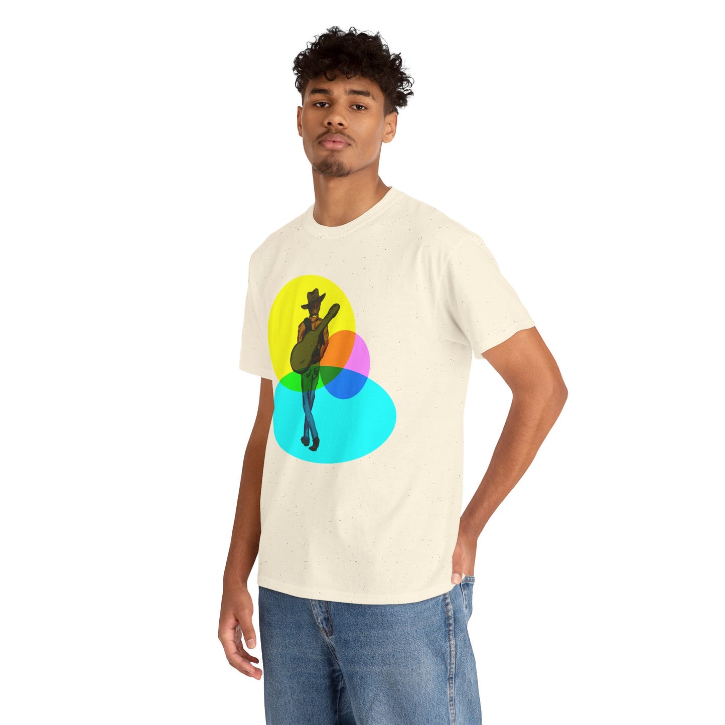 Cowboy Guitar Tee — Colorful Music T‑Shirt