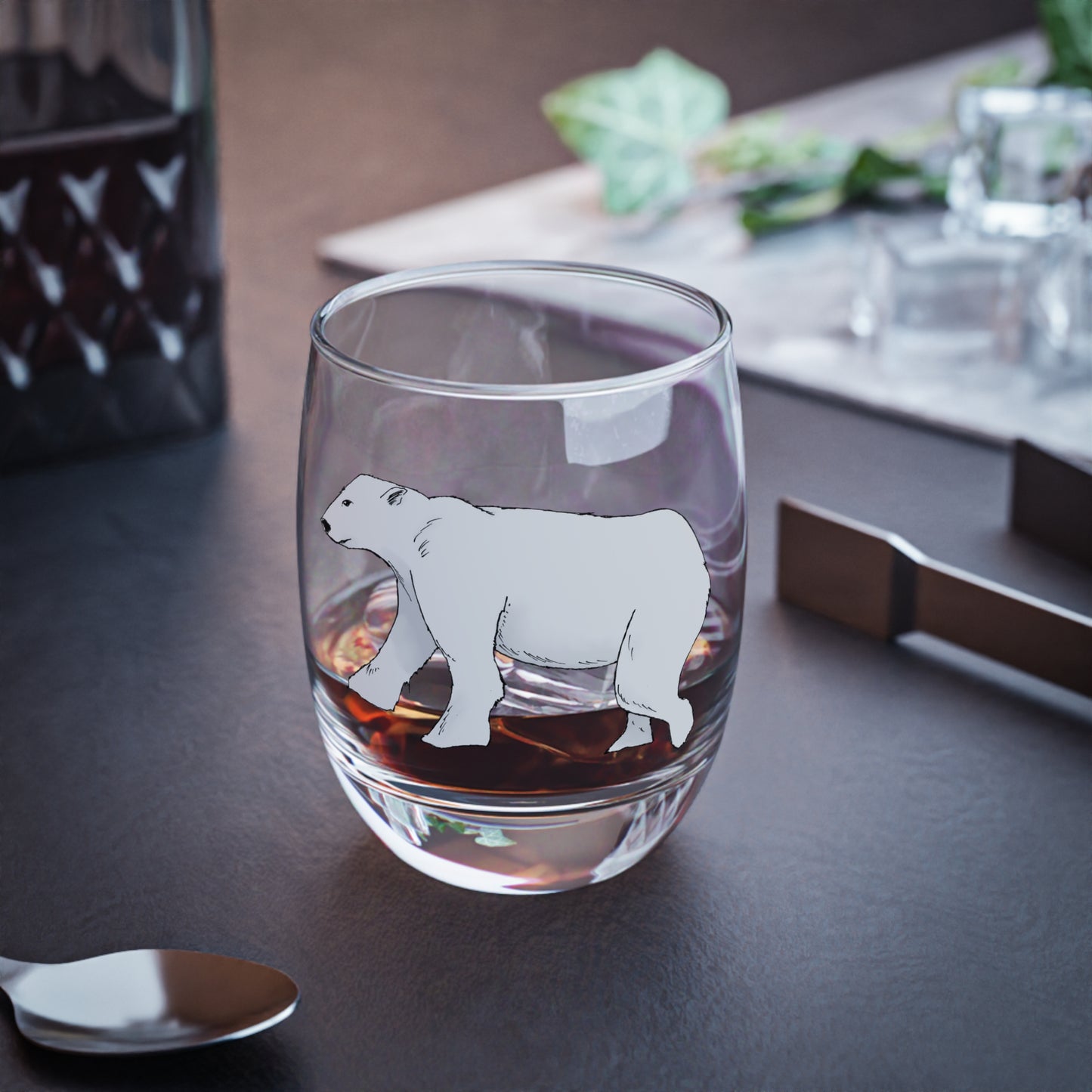 Polar Bear Whiskey Glass - Unique Barware for Spirit Lovers, Gift for Him, Ice Cream Cup, Animal Design, Home Decor