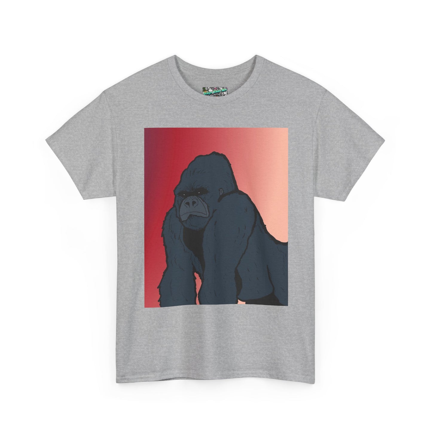 Gorilla Graphic Tee — Vintage Sunset Primate Illustration Shirt