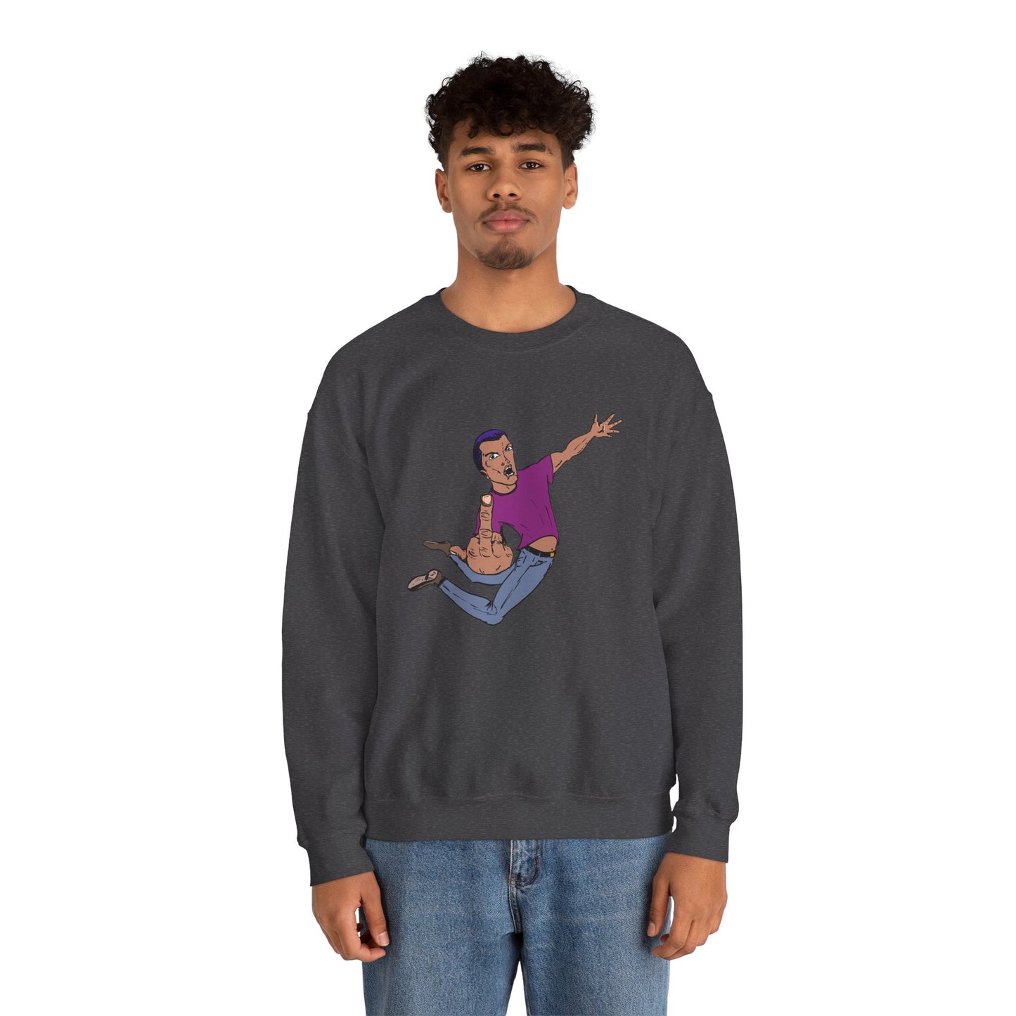 Flying Eff Dynamic Cartoon Character Crewneck Sweatshirt