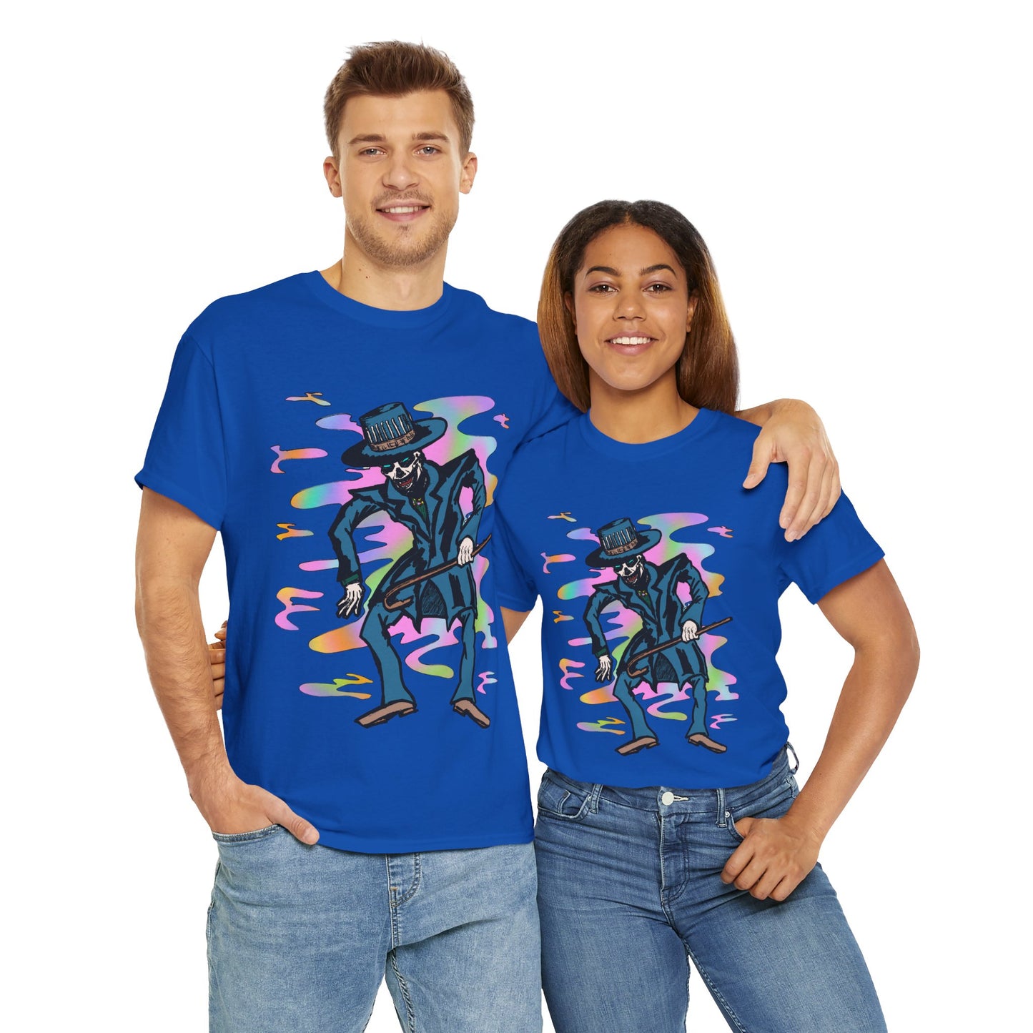 Voodoo Maniac Colorful Cartoon Magician Unisex Heavy Cotton Tee