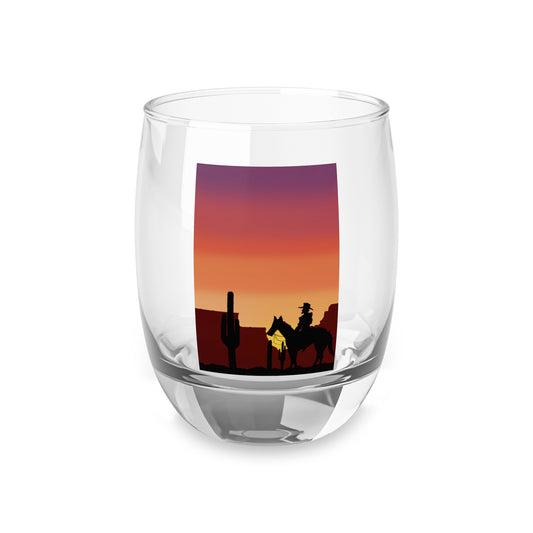 Cowboy Sunset Whiskey Glass - Perfect for Gifting and Home Bar Decor
