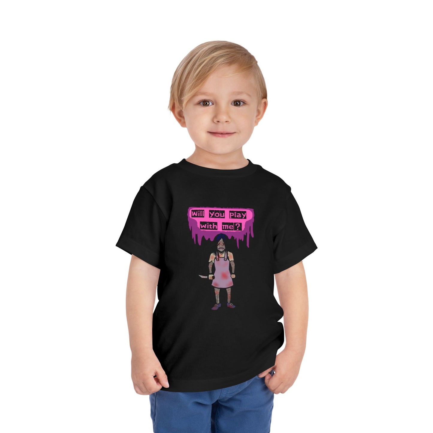 Toddler Tee - Evil Doll - Will You Play With Me
