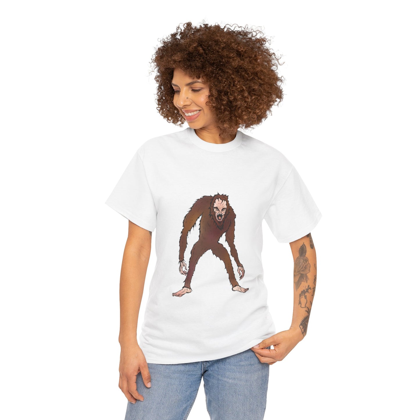 Bigfoot Sketch T‑Shirt — Retro Sasquatch Graphic Tee