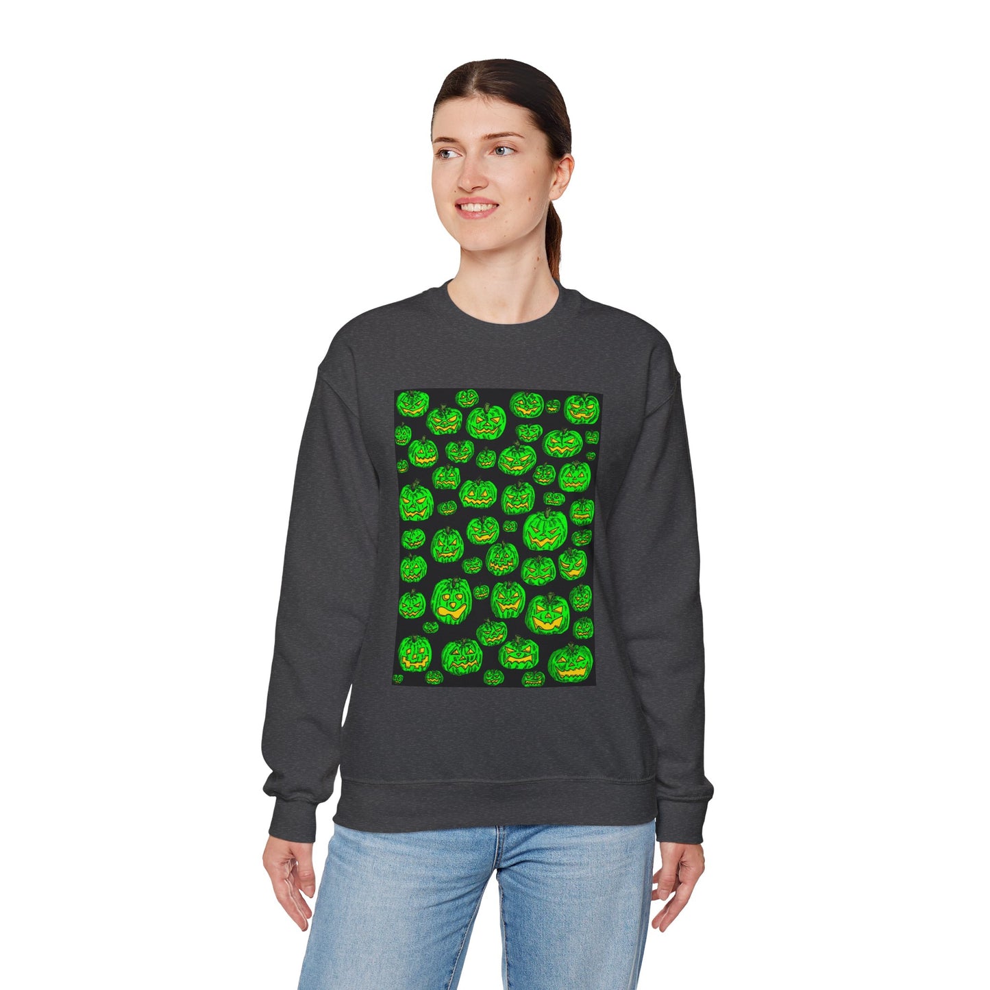 Halloween Pumpkin Crewneck Sweatshirt