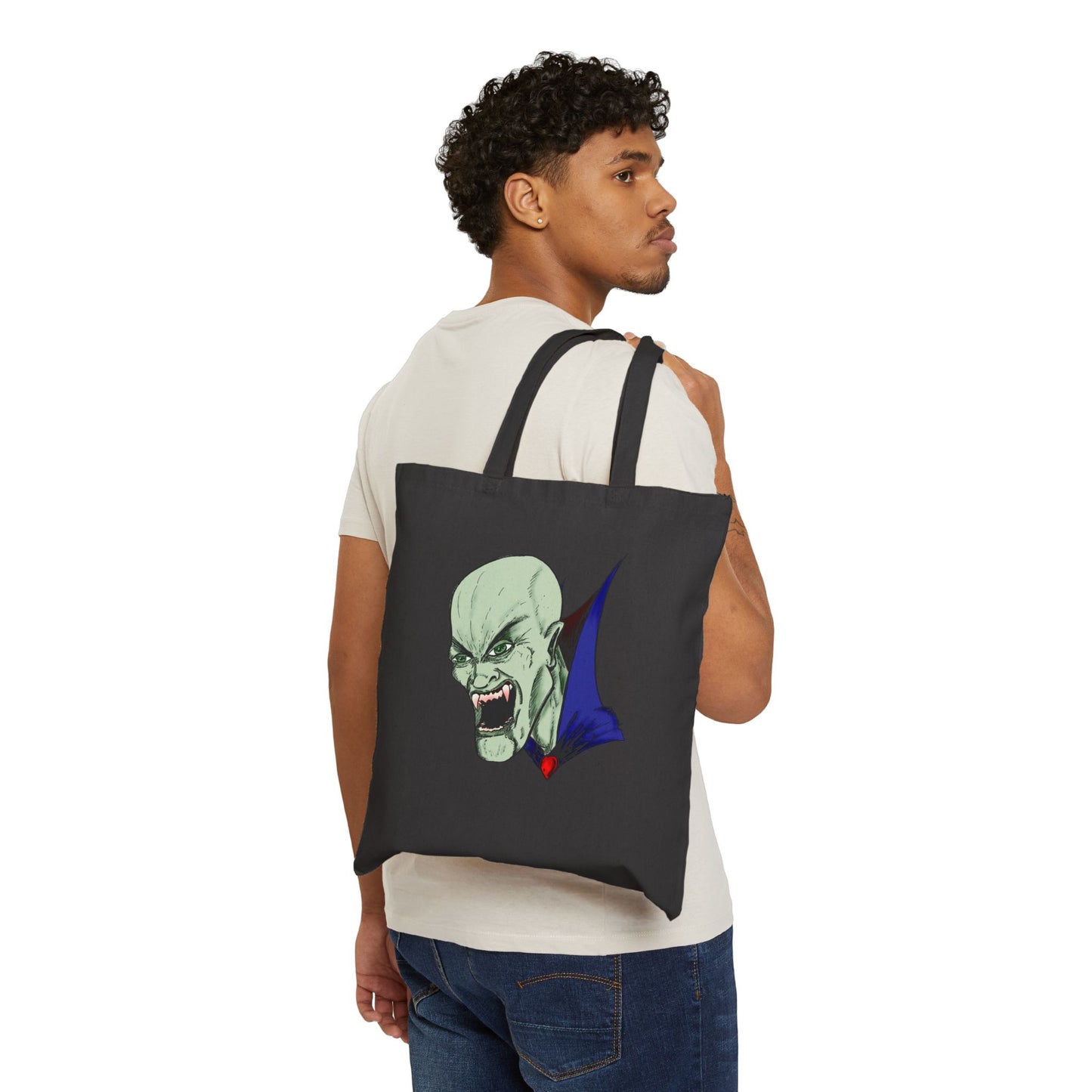 Bloodsucking Vampire Cotton Canvas Tote Bag