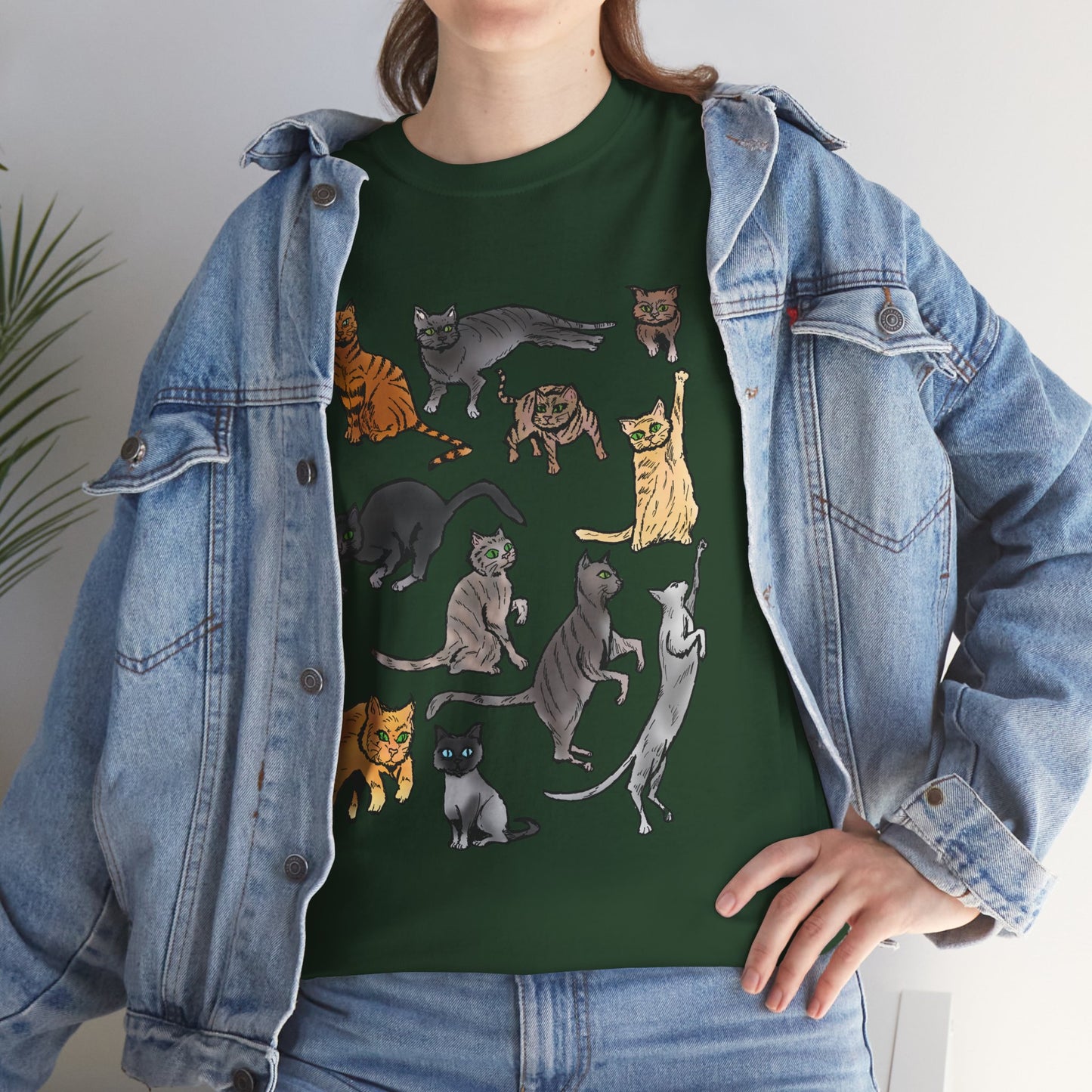 Cats Collage T-Shirt — Cute Cat Illustration Tee for Cat Lovers