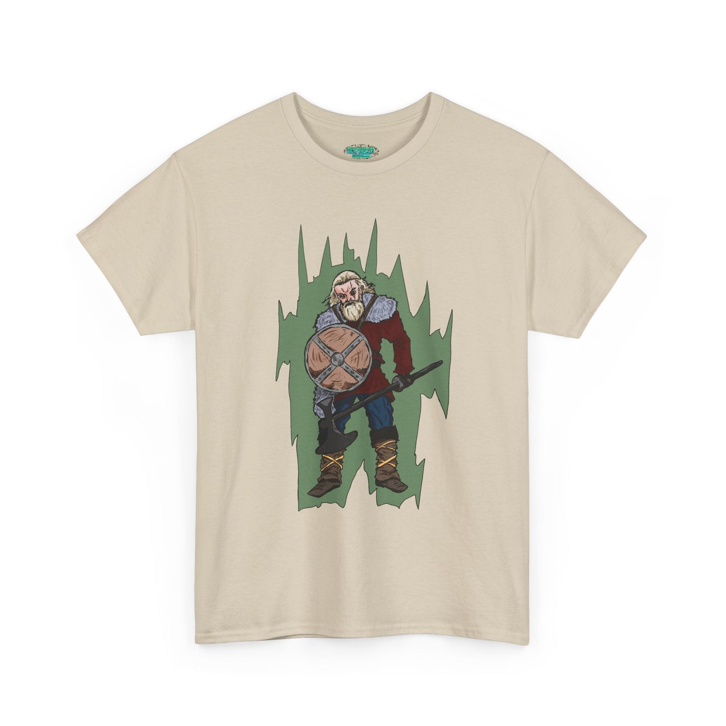 Epic Warrior Graphic Tee, Unisex Heavy Cotton Shirt, Casual Wear, Gamer Gift, Medieval Art Clothing, Battle Theme Fashion