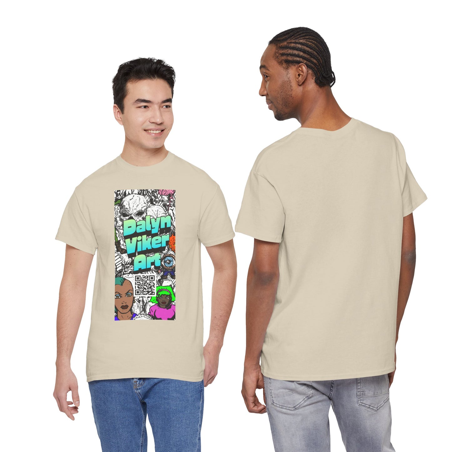 Graphic Art T-Shirt — "Dalyn Viker Art" Vertical Collage Tee