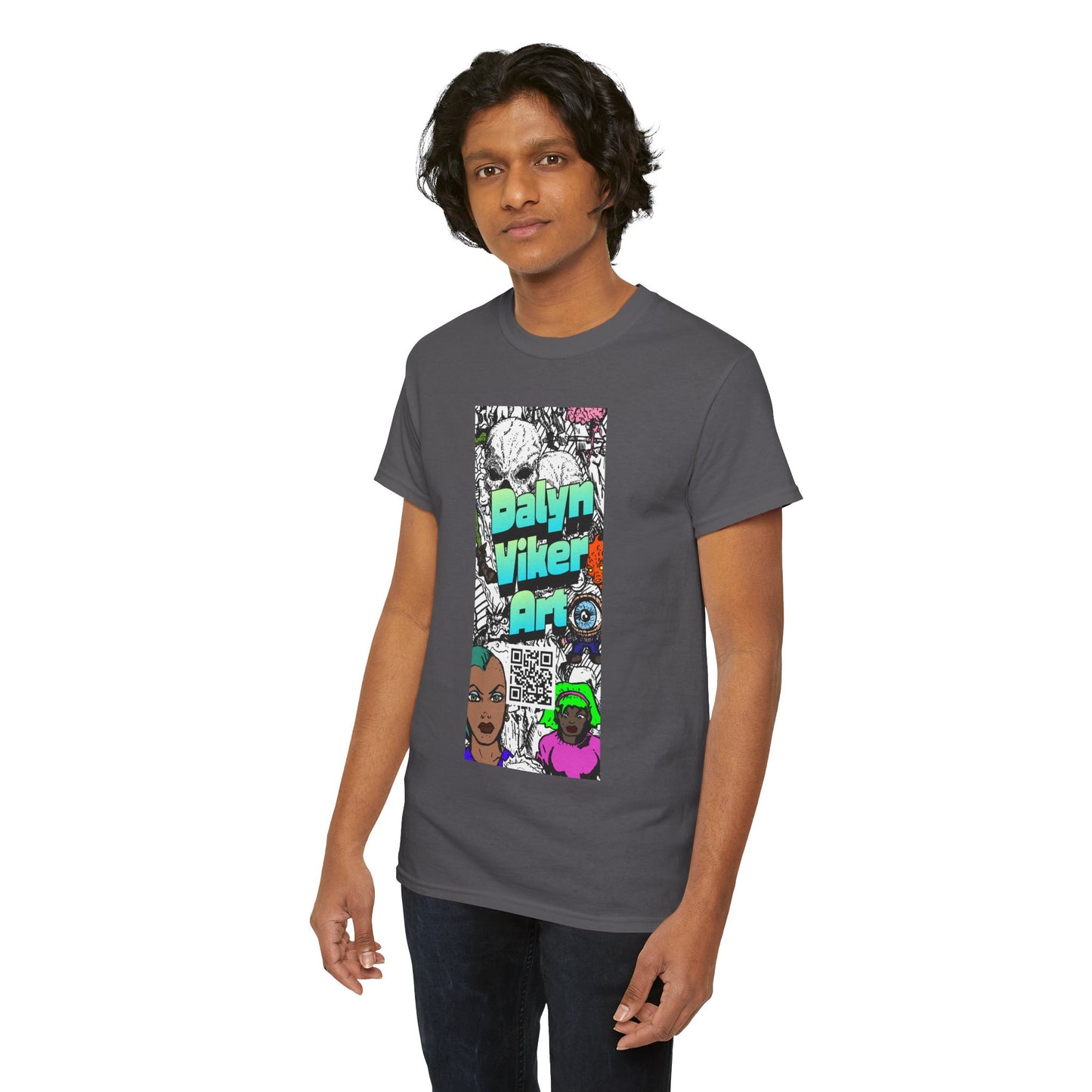 Graphic Art T-Shirt — "Dalyn Viker Art" Vertical Collage Tee
