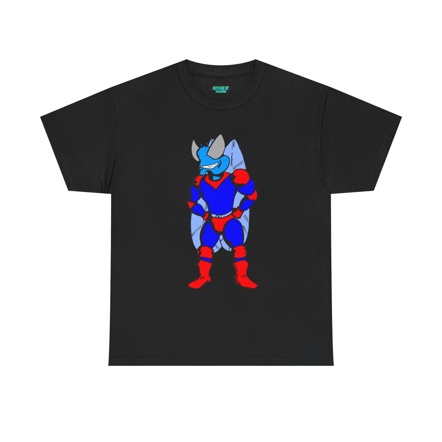 Astro-Fly Hero Graphic Tee - Blue & Red Superhero T-Shirt