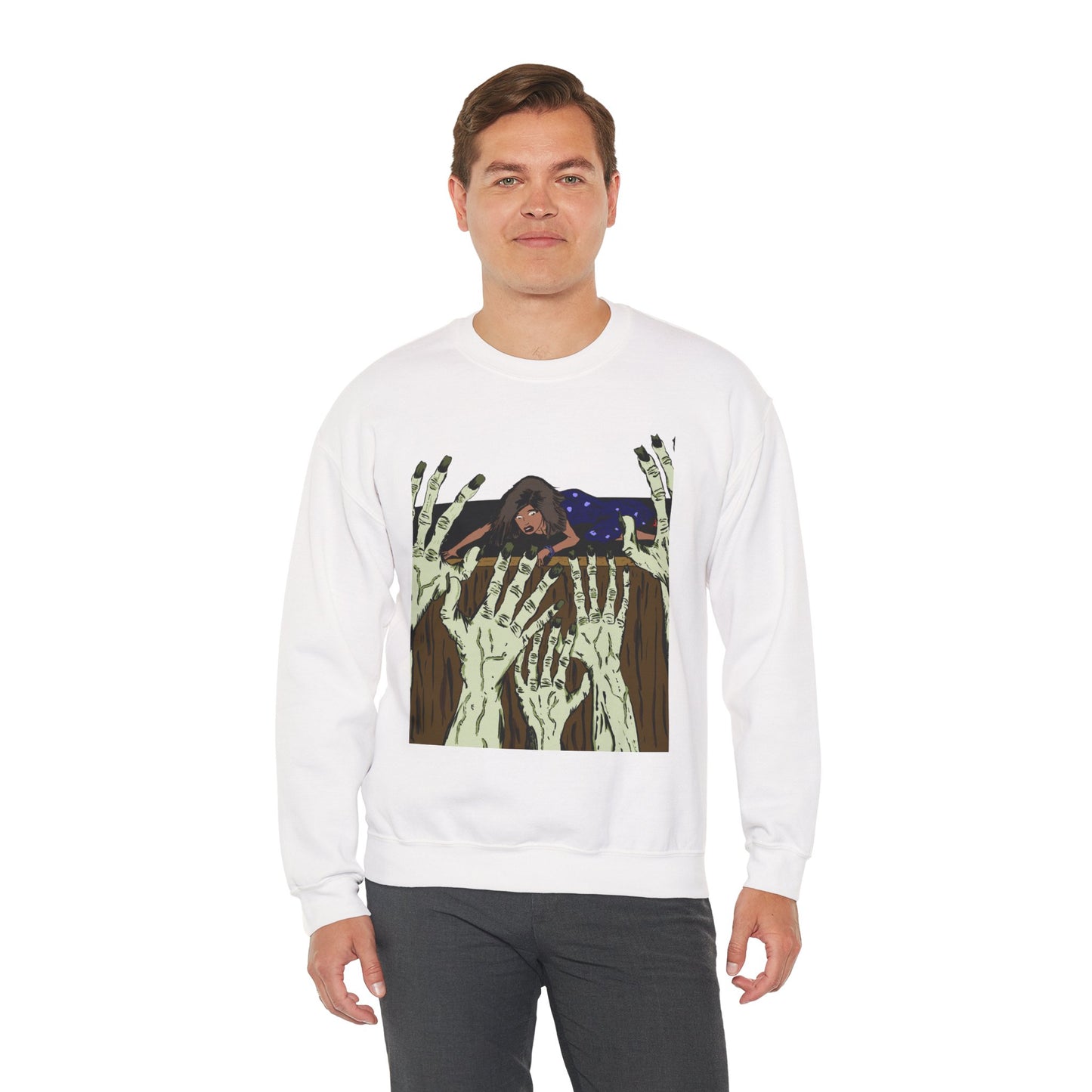 Haunting Hands Crewneck Sweatshirt - Unisex Heavy Blend™