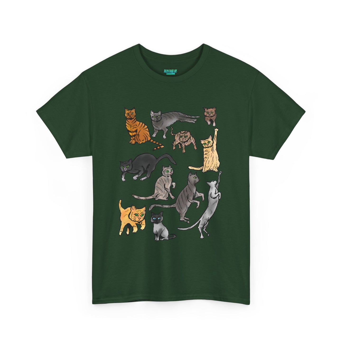 Cats Collage T-Shirt — Cute Cat Illustration Tee for Cat Lovers