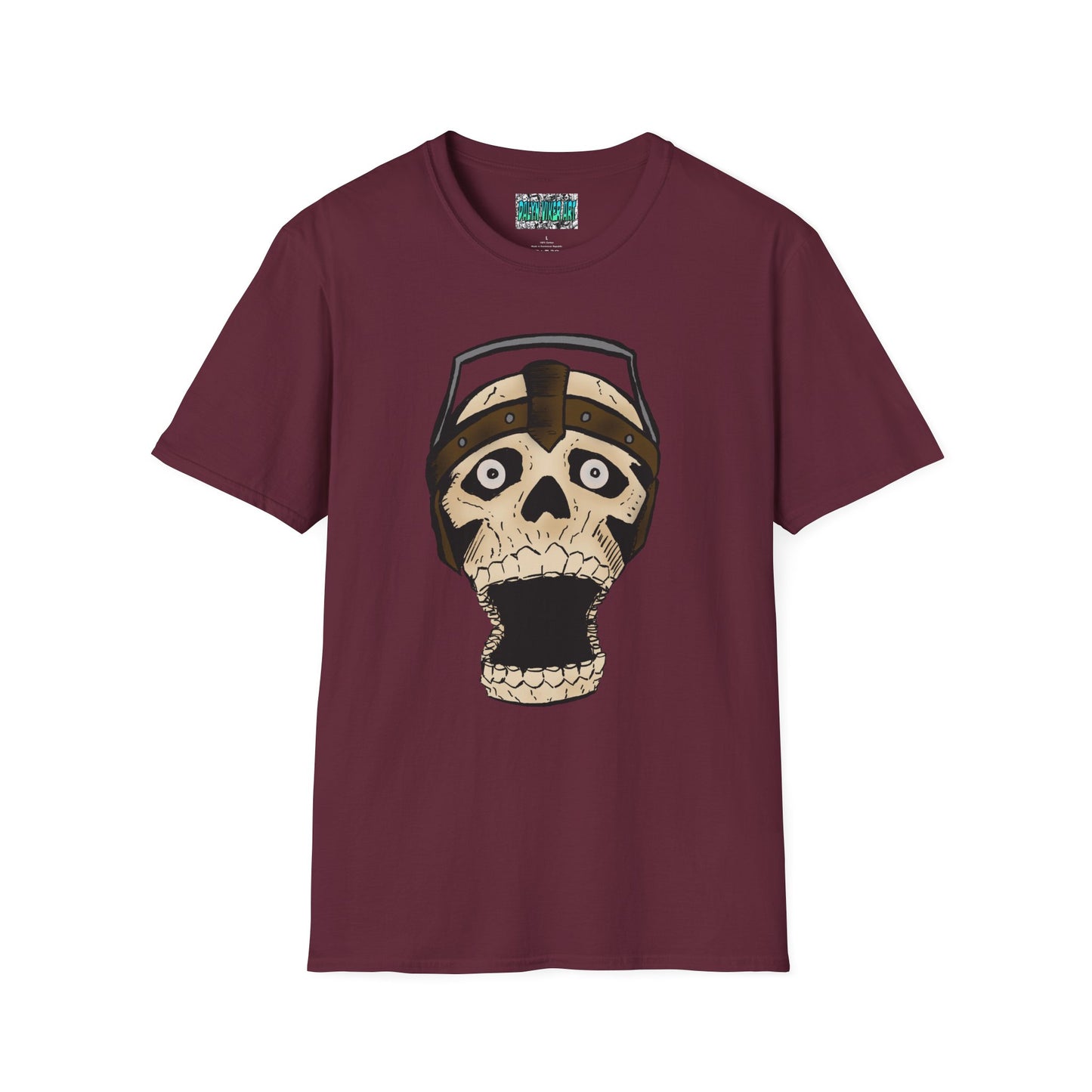 Electric Screaming Skull Unisex Softstyle T-Shirt