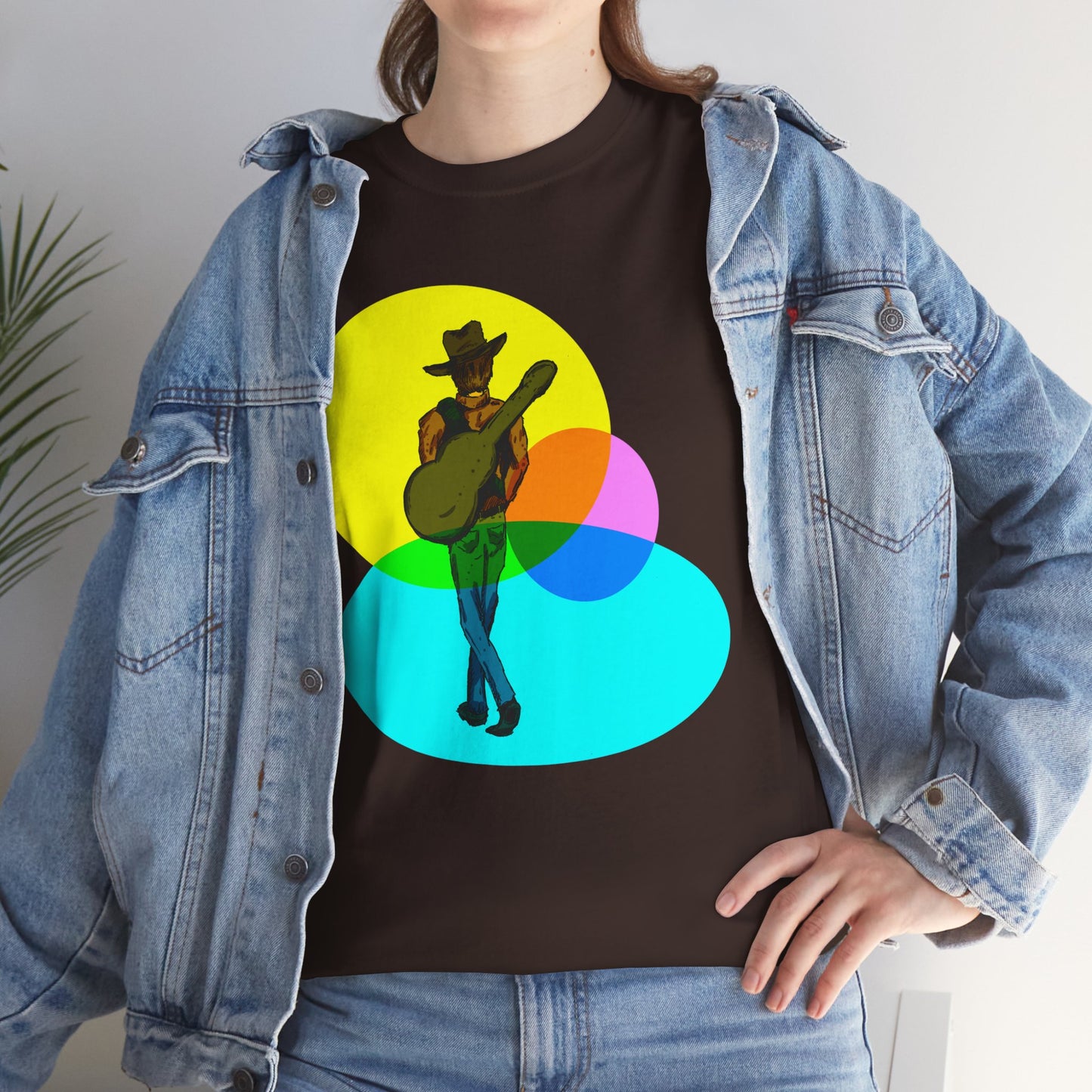 Cowboy Guitar Tee — Colorful Music T‑Shirt